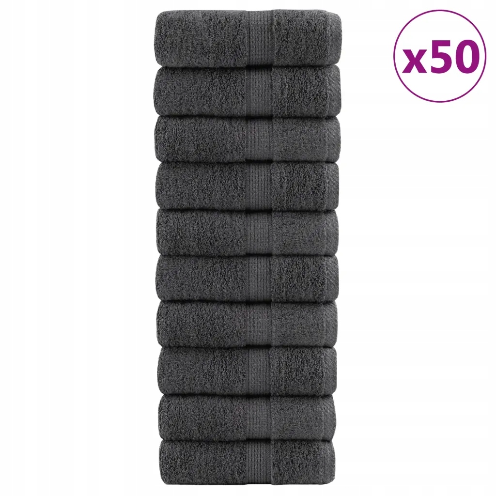 Koupelové ručníky Solund Antracitové 30x30 cm, 100% Bavlna, 600 Gsm