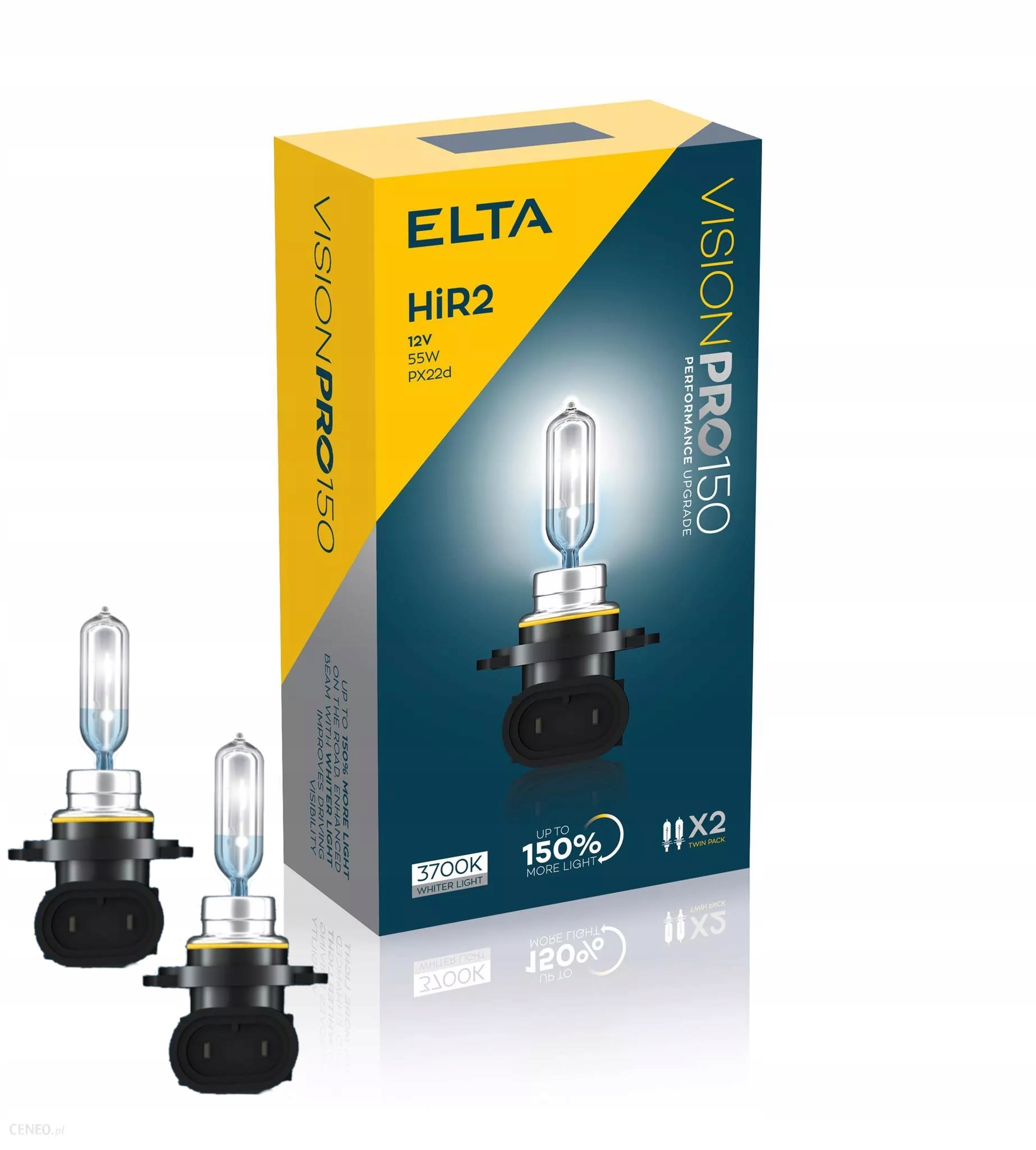 

Żarówki Elta Vision Pro HiR2 12V 55W +150%