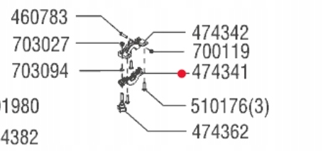 Oryginalny uchwyt wałka wertykulatora AL-KO Combi 38 Comfort (474341) Kod producenta 474341