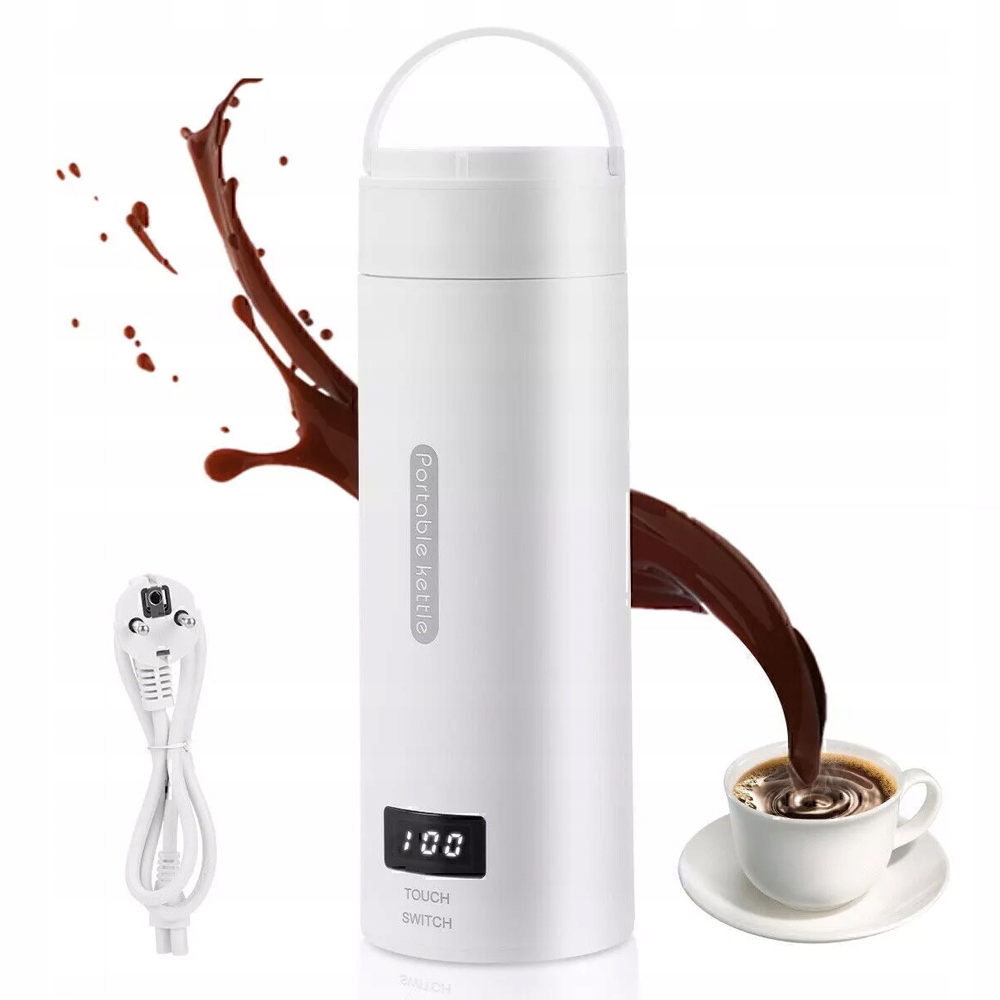 500ML Przenośny Podróżny Mini Kubek Grzewczy, Podróżny Czajnik Elektryczny