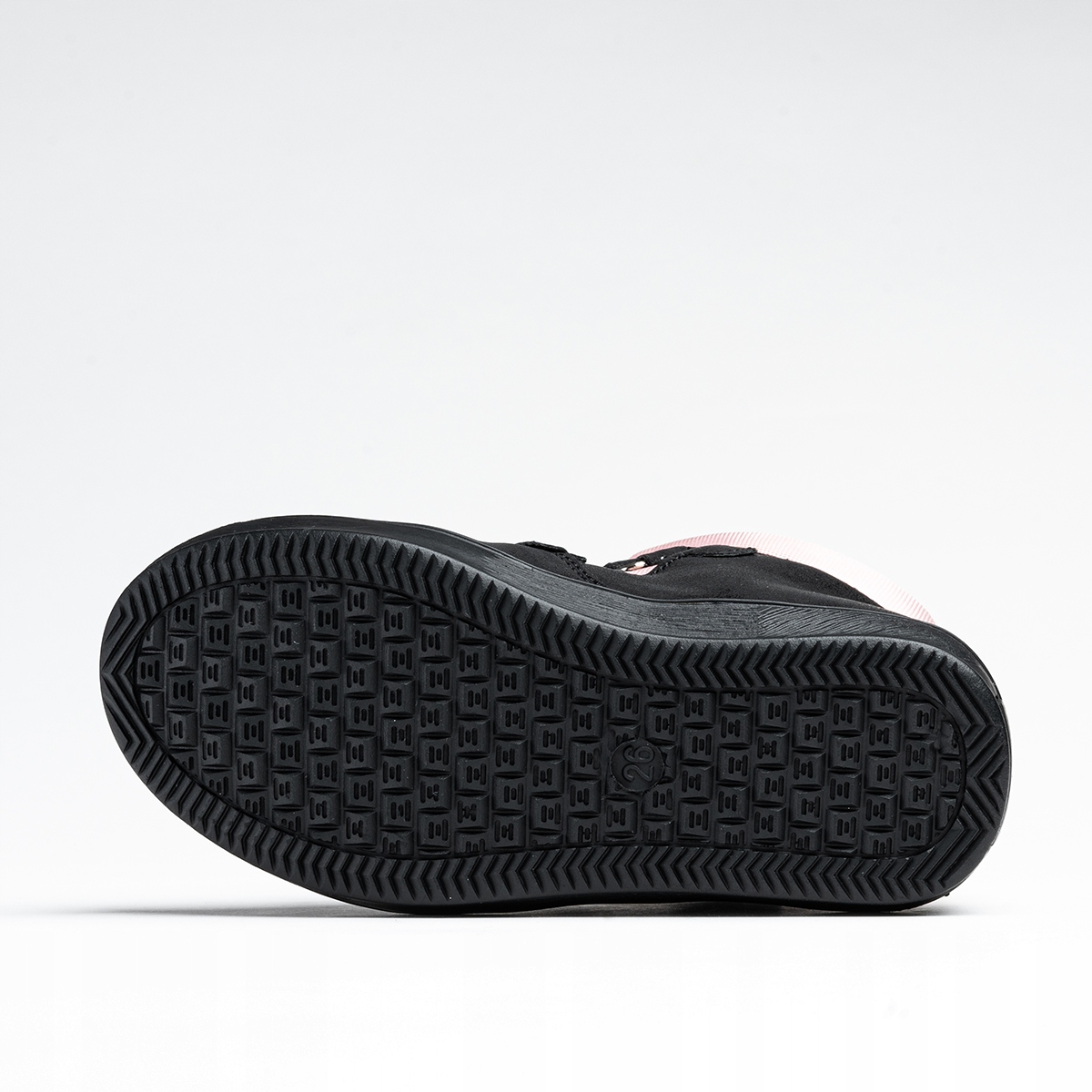 Trzewiki dziewczęce OCIEPLANE kożuszek piękne botki na RZEPY Wojtyłko Kolor czarny