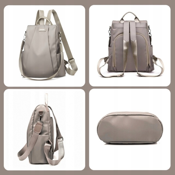 PLECAK DAMSKI TURYSTYCZNY 2w1 MIEJSKI TOREBKA NA RAMIĘ Wodoodporny vintage Cechy dodatkowe na zamek