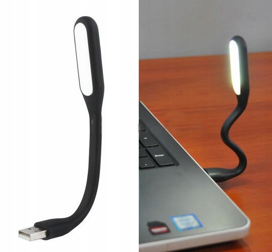 Lampka do Notebooka Laptopa USB silikonowa CZARNA