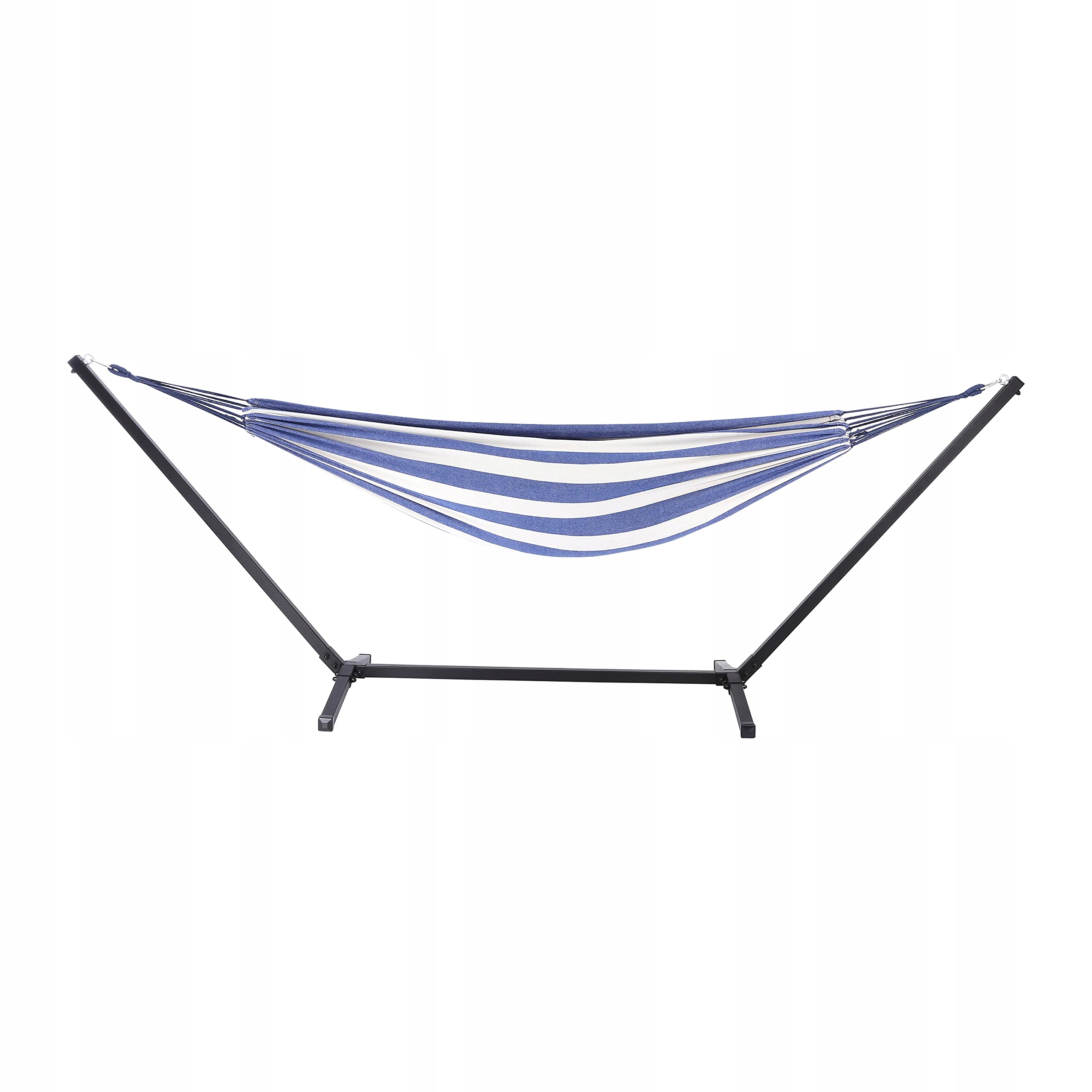 GOLD&CHROME Unikalny Design Hamak Ogrodowy Dla 2 Osób XXL Niebieski — miniatura 6
