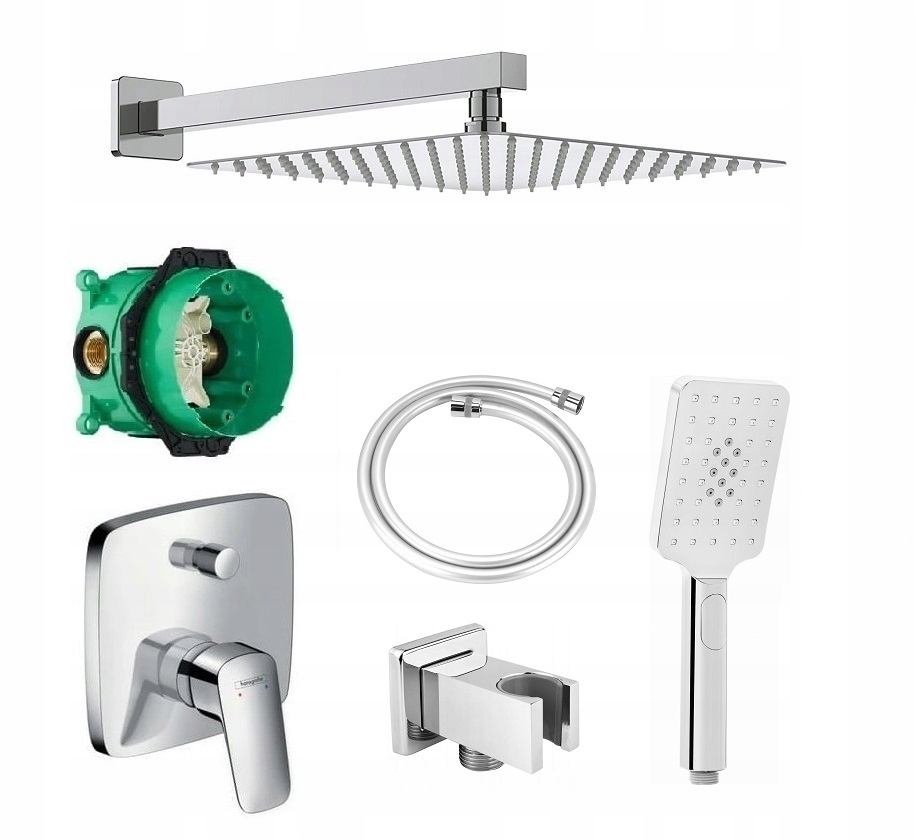 Zestaw podtynkowy z baterią Hansgrohe Logis 20cm