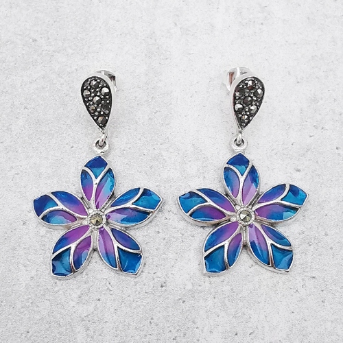 Barevné květinové Náušnice .