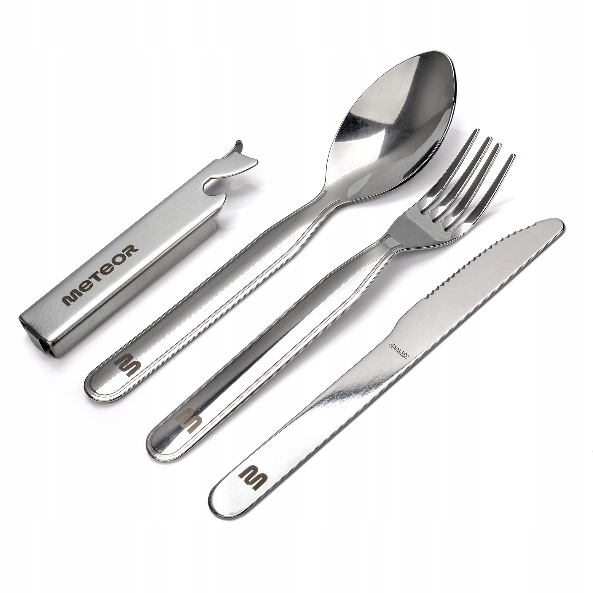 Sztućce Turystyczne Stal Etui Widelec Nóż Zestaw METEOR Typ produktu wielorazowy