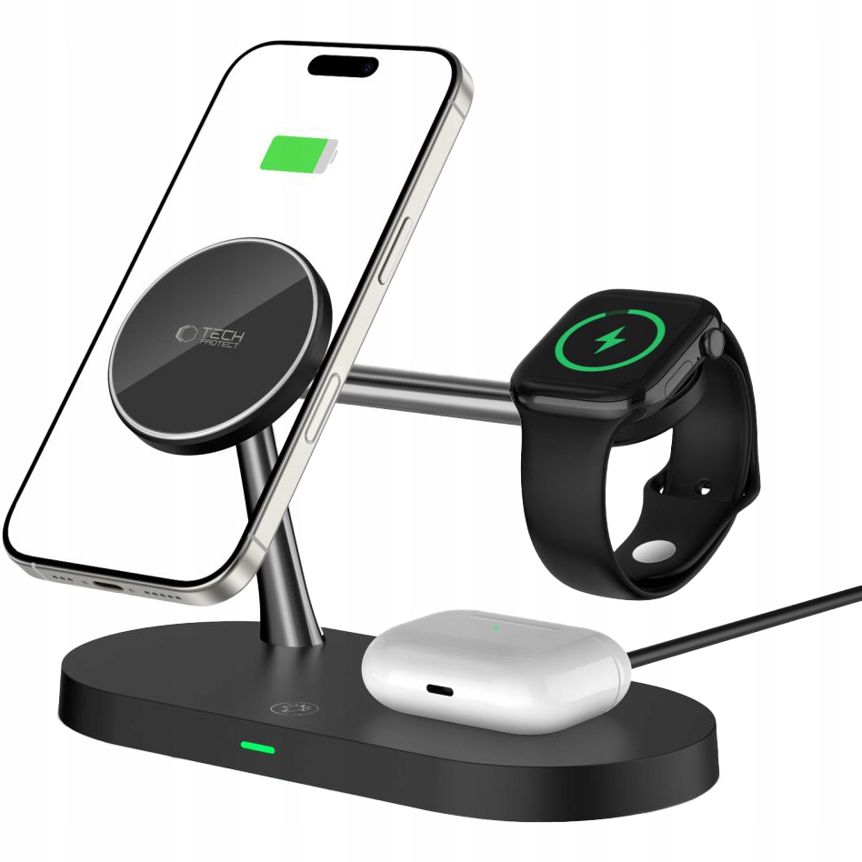 Bezdrátová indukční nabíječka 15 W pro MagSafe, Tech-Protect, stojan