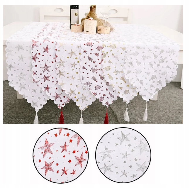 

288 Bieżnik Obrus Na Stół Gwiazdki Ozdoba Święta