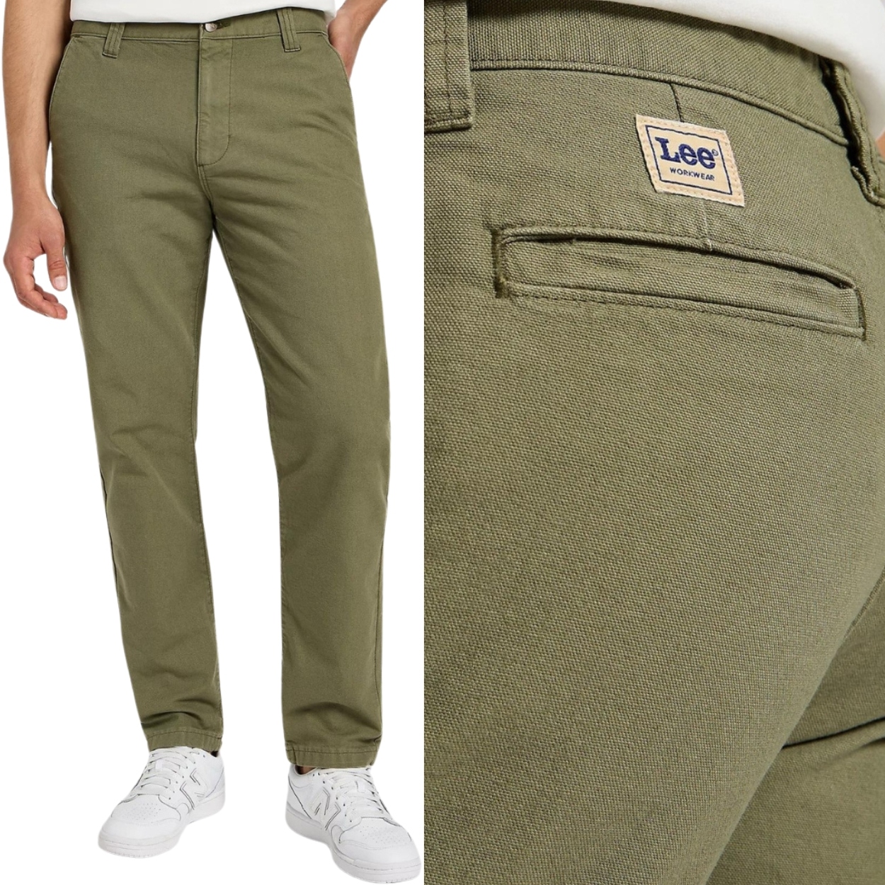 Lee Relaxed Workwear Chino volné bavlněné látkové kalhoty W30 L34