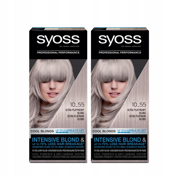 

Syoss Farba do włosów 10-55 Platynowy Blond x 2szt