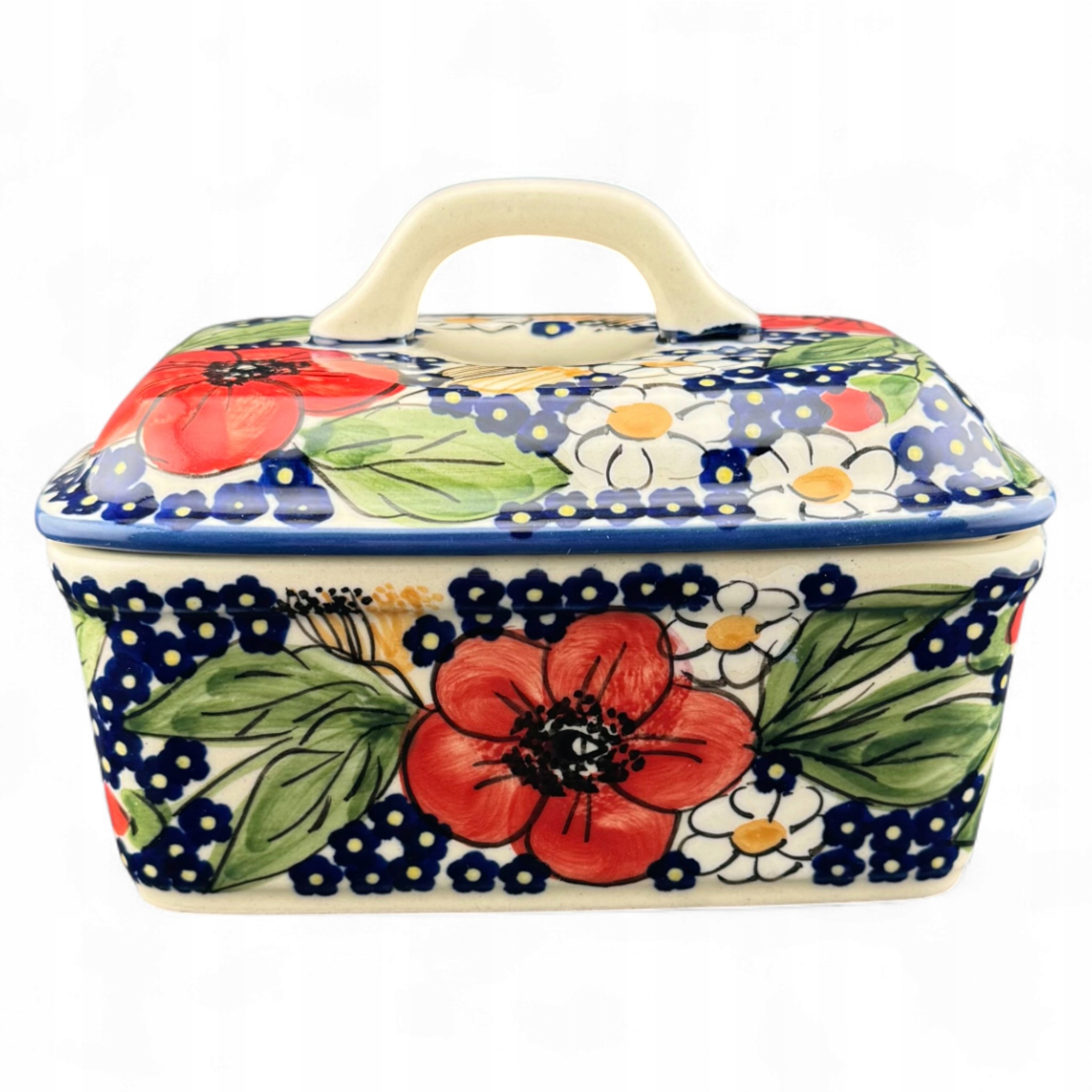 Maselnica veľká hlboká Unikat Kvety dek. IM02 G2 Keramika Boleslaviec