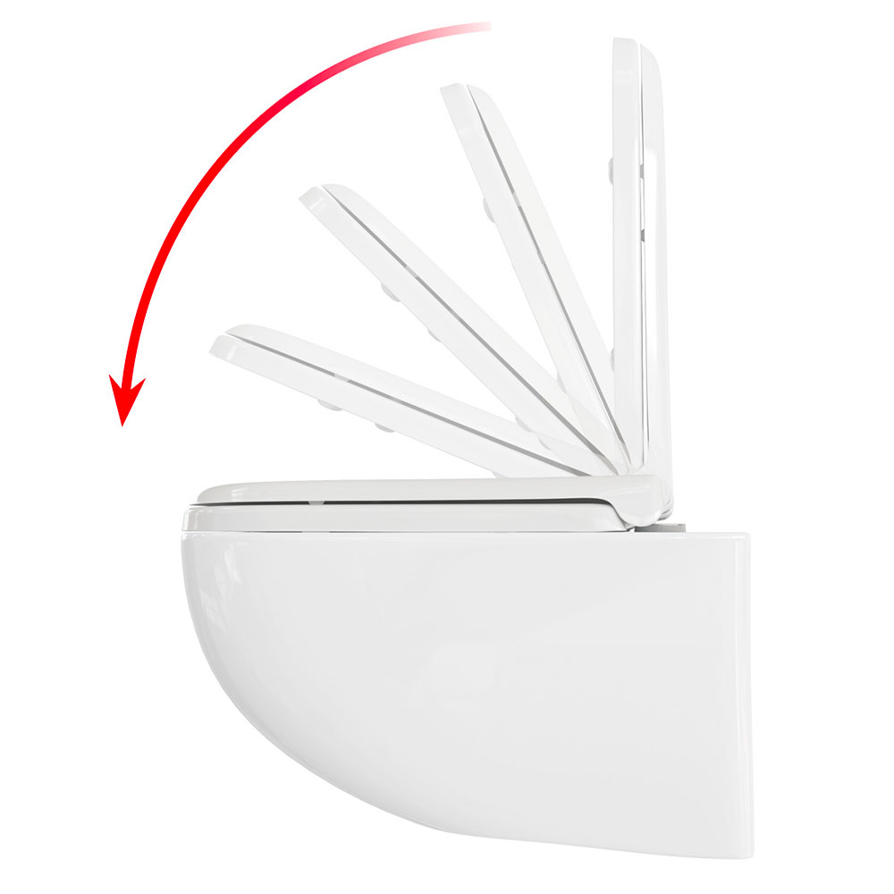 LEKKA UNIWERSALNA REGULOWANA DESKA SEDESOWA WOLNOOPADAJĄCA DO KOŁO STYLE Kolor biały