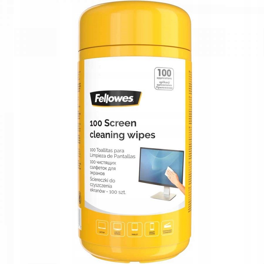 

Chusteczki do czyszczenia ekranów Fellowes 100x