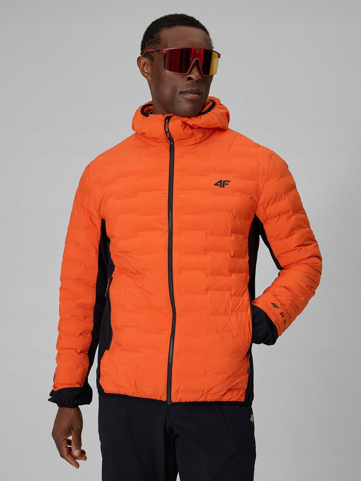 4F Pánská Trekingová Bunda Oranžová, Lehká, 3XL