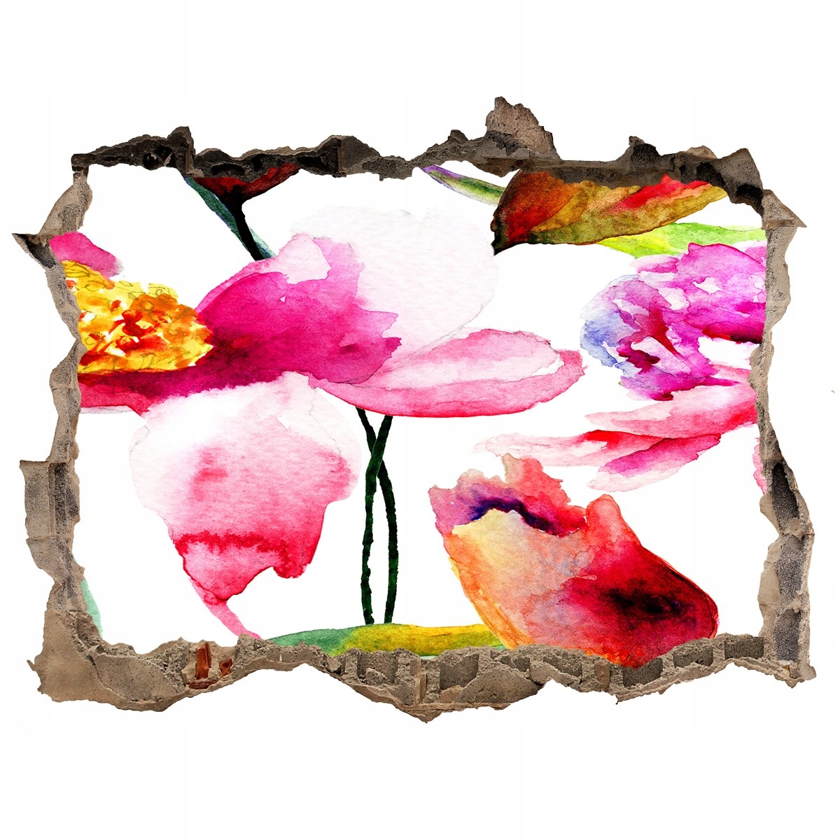 

Dziura 3d okleina Naklejka Dzikie kwiaty 168x113