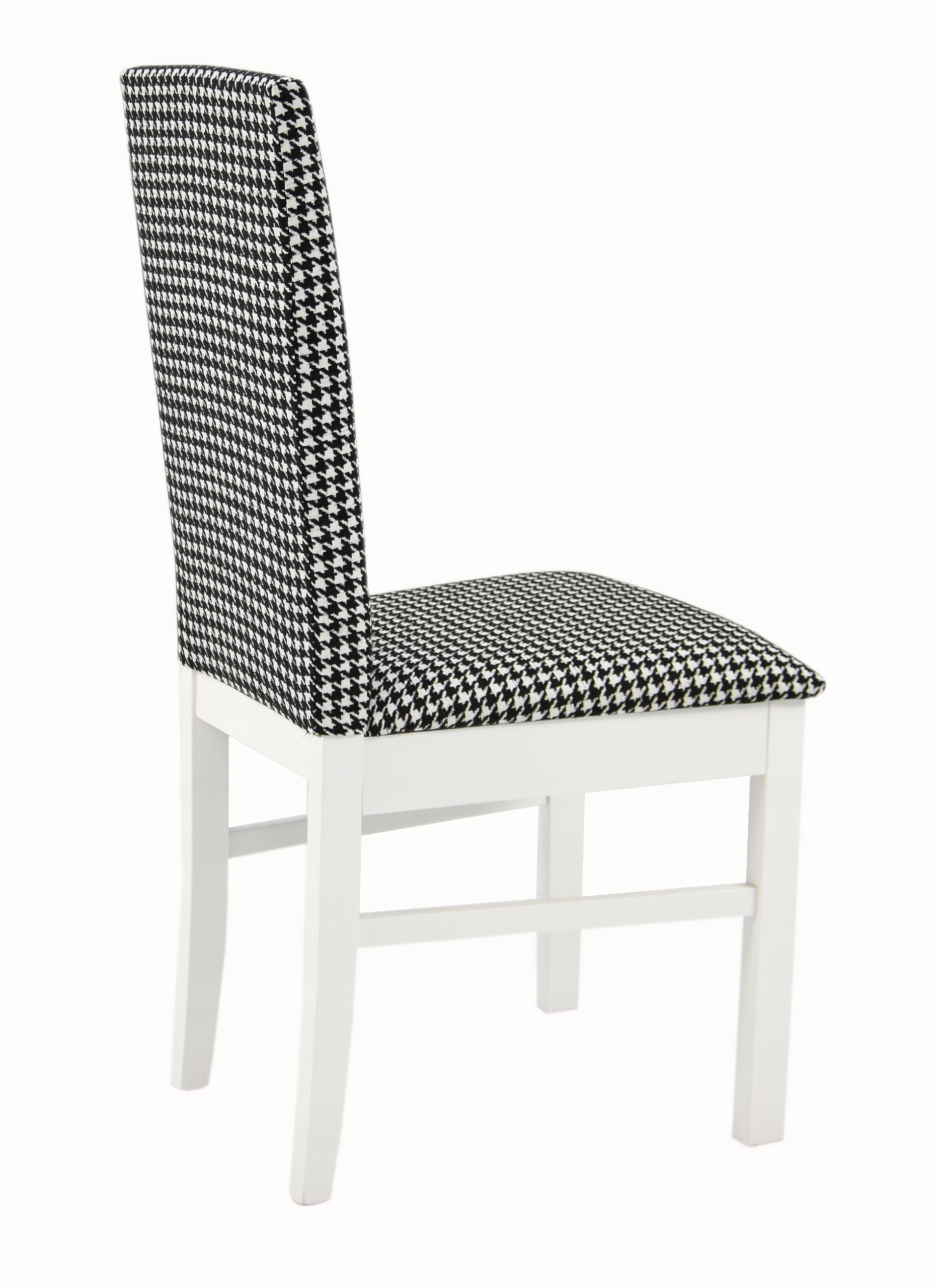 6 krzeseł TAPICEROWANE w kratkę + stół DĄB SONOMA Szerokość stołu 80 cm