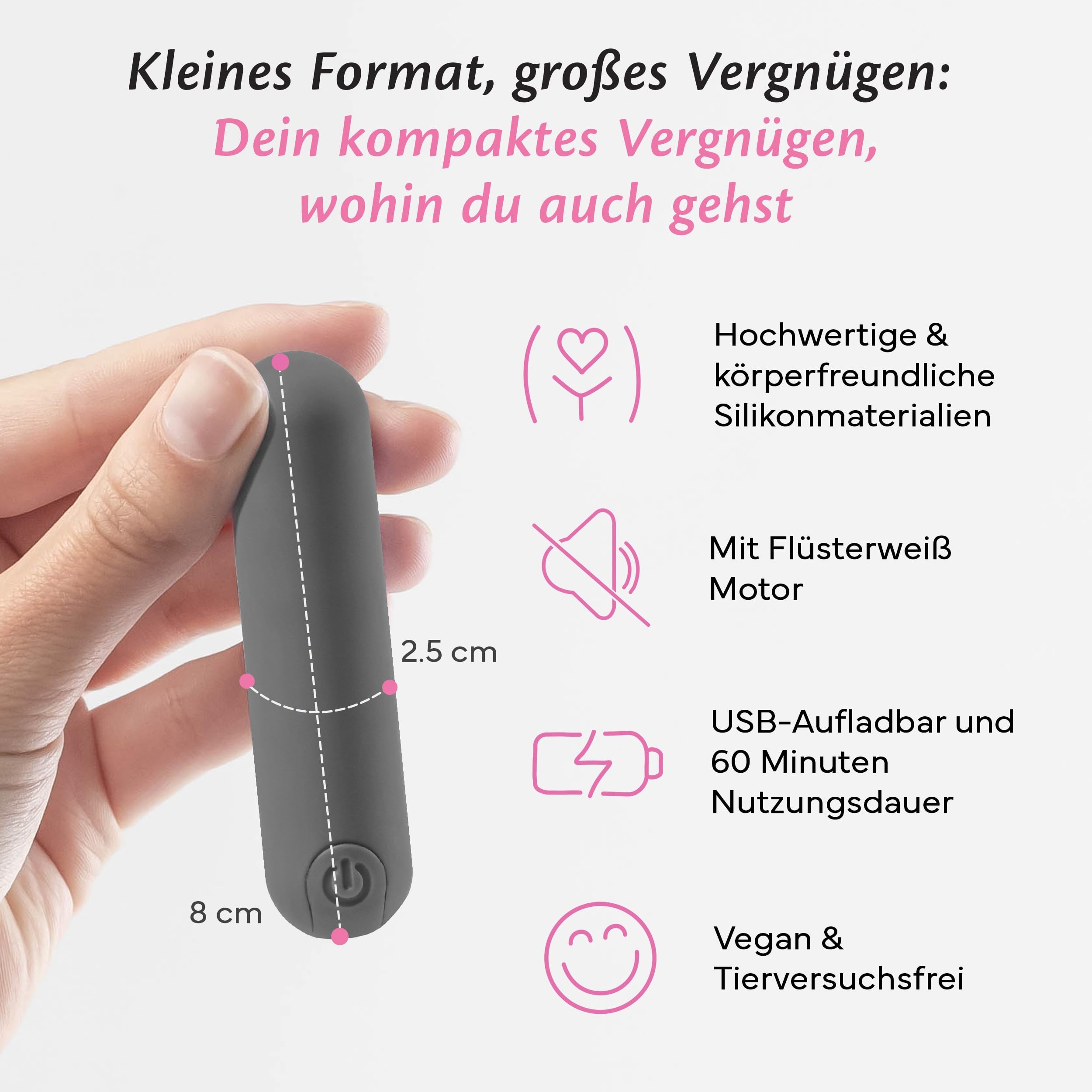 FAE Mini Wibrator Dla Kobiet Stymulator Klitorisu i Punktu G Z 10 Trybami — miniatura 7
