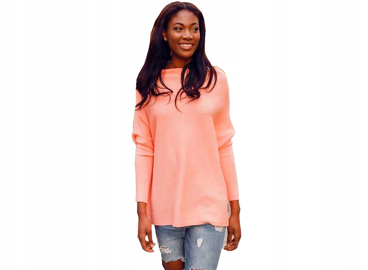 

Sweterek Oversize Tunika Sweter Wool Odkryte Ramię