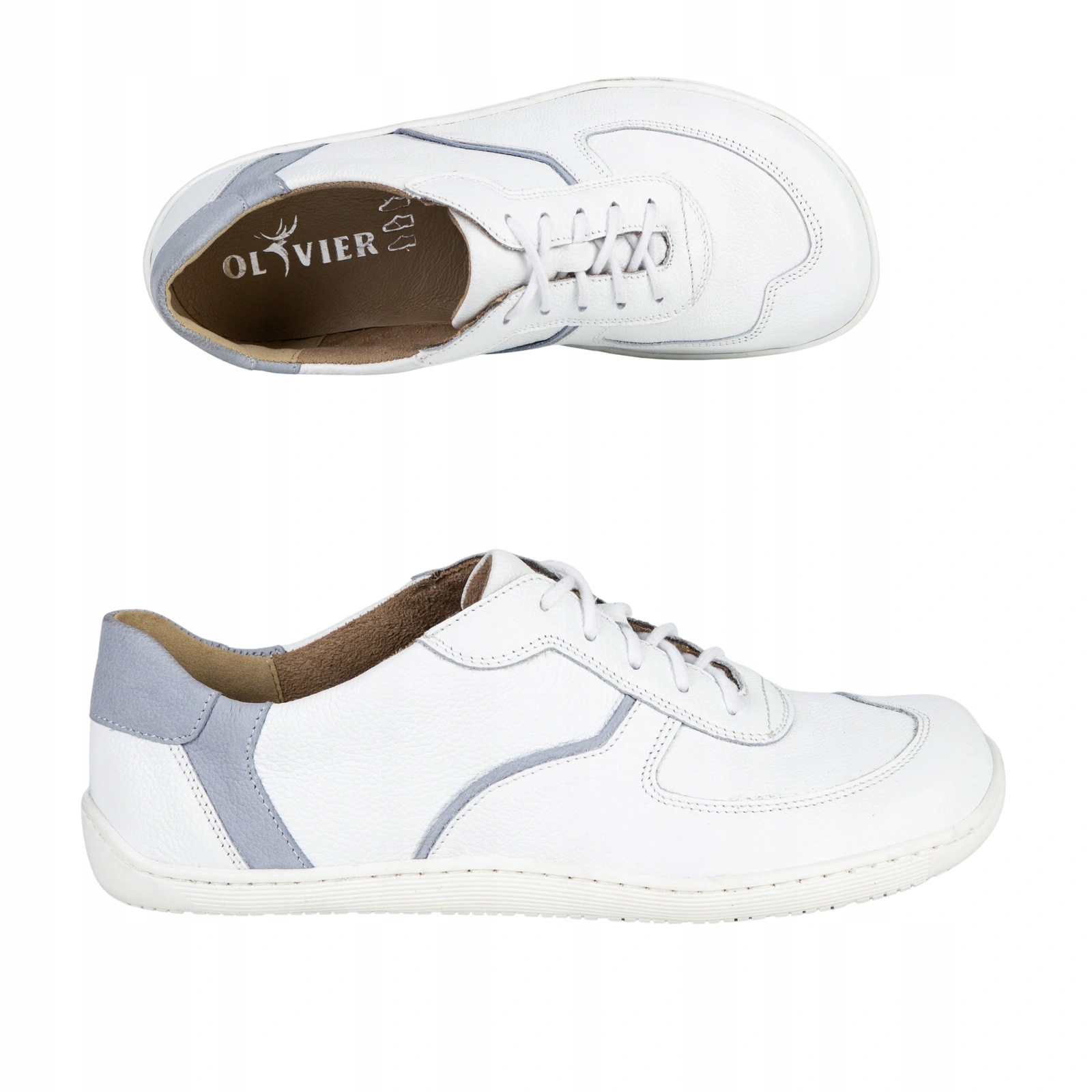 Barefoot dámské tenisky Keira kožené zero drop široké přední bílé 39