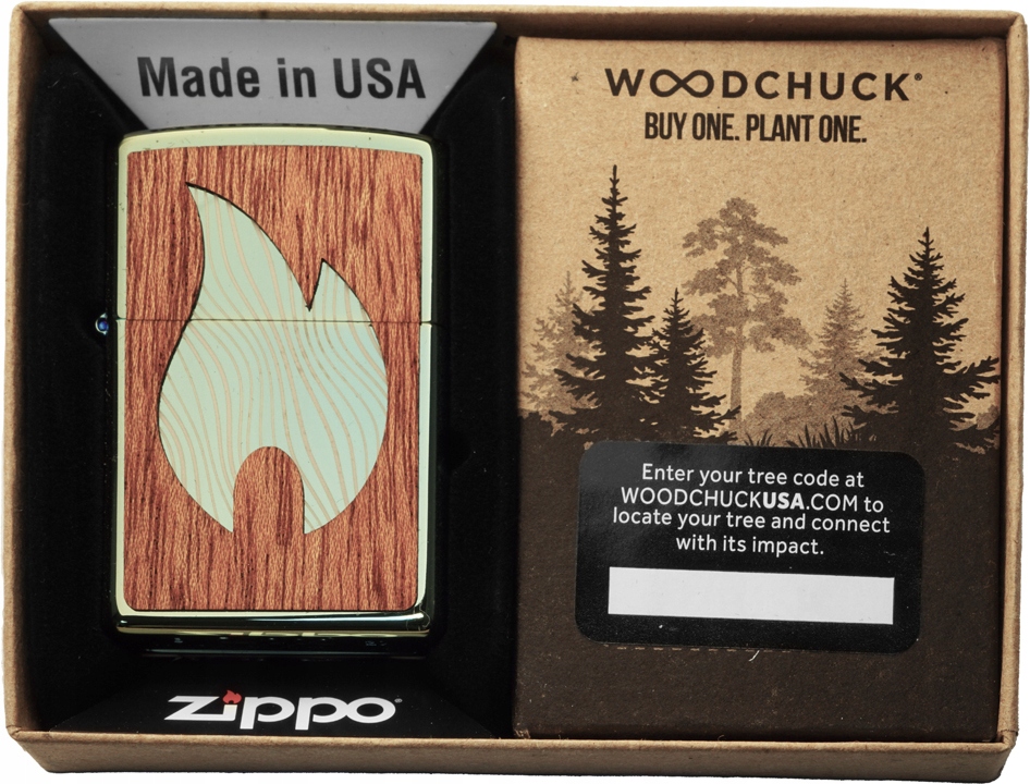 Zapalovač Zippo Woodchuck Large Flame Chameleon Větruodolný benzínový