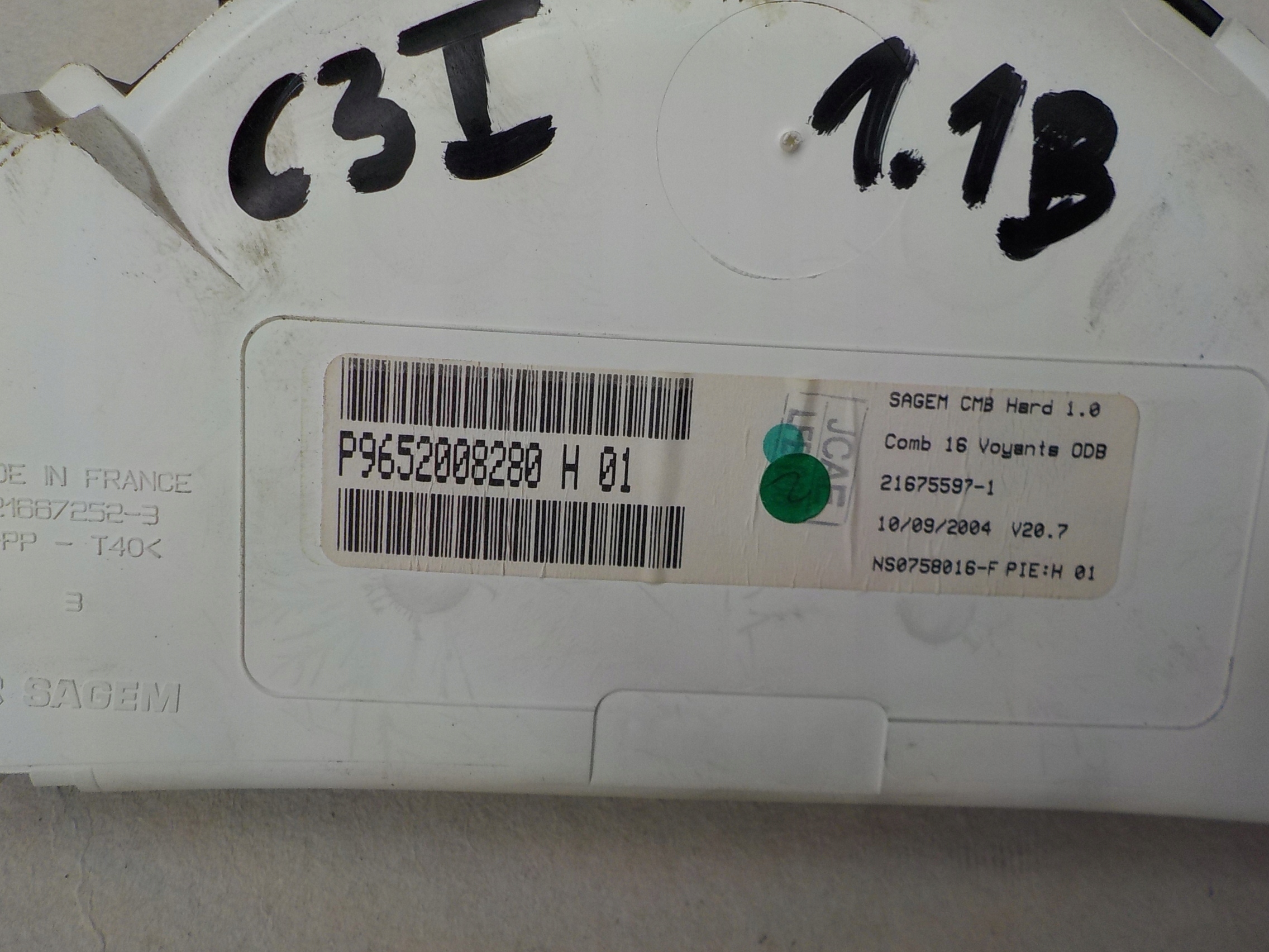dials citroen c3 and 1,1 EUROPA 9652008280H