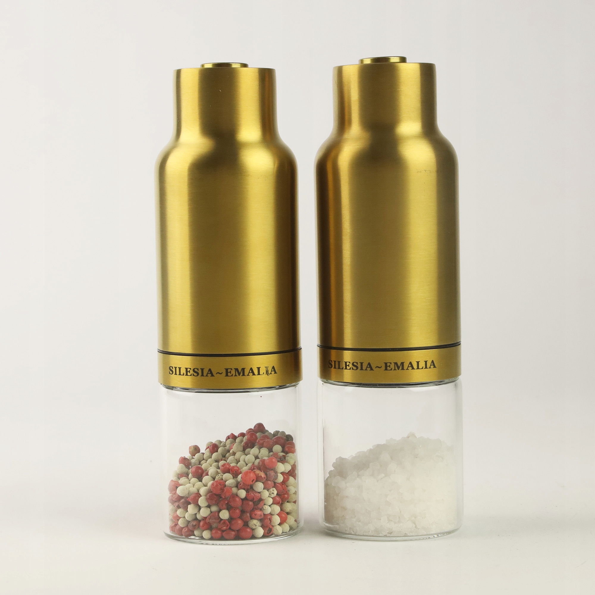 MŁYNEK GRAWITACYJNY CERAMICZNY DO MIELENIA SOLI PIEPRZU PRZYPRAW SZKLANY