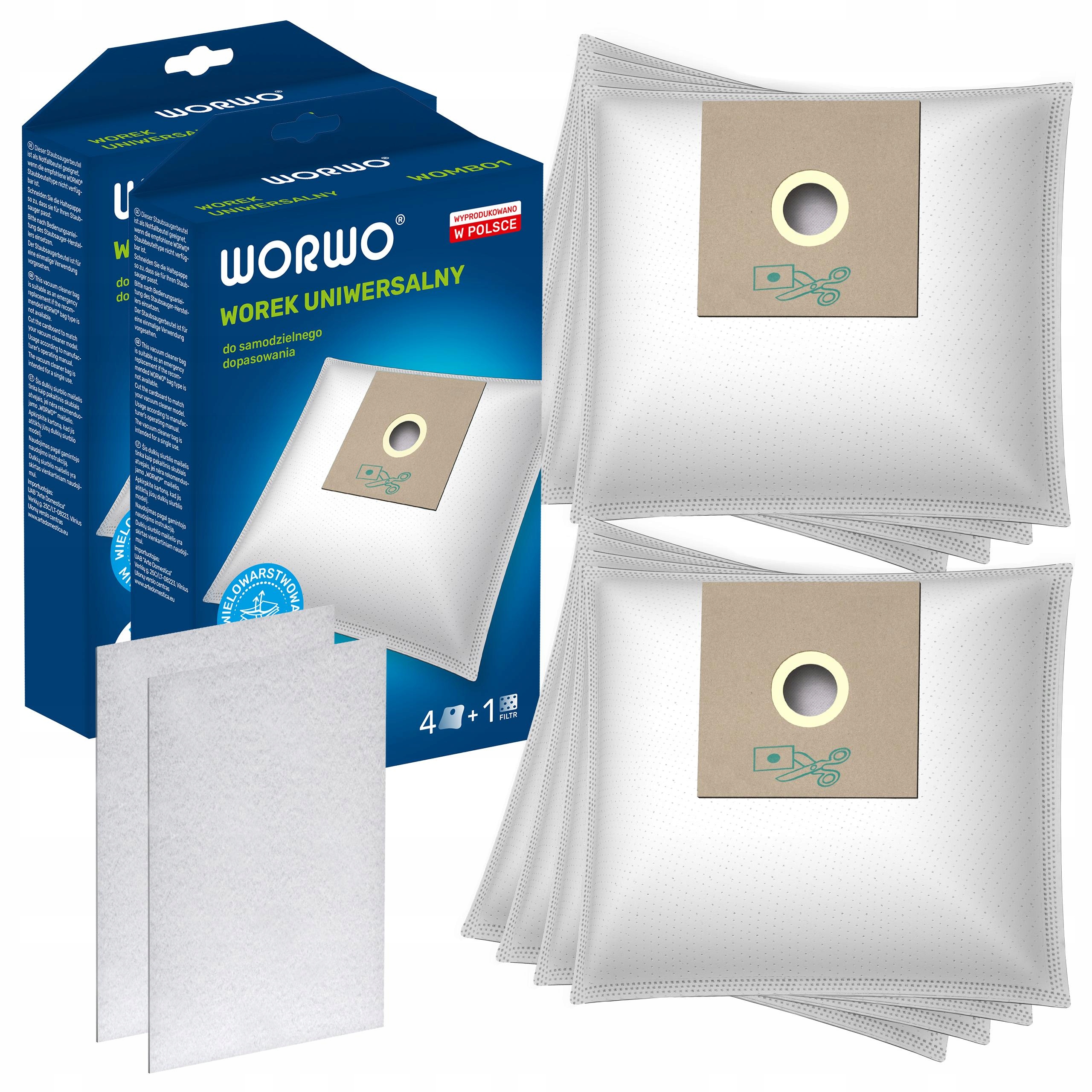 8x UNIWERSALNY WOREK DO ODKURZACZA DO PRZYCIĘCIA