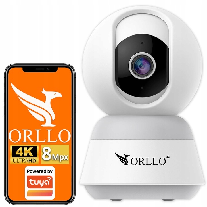 Kamera Orllo TW1 WiFi Ip 8MP 4K Domowa Wewn Obrotowa Mikrofon Głośnik