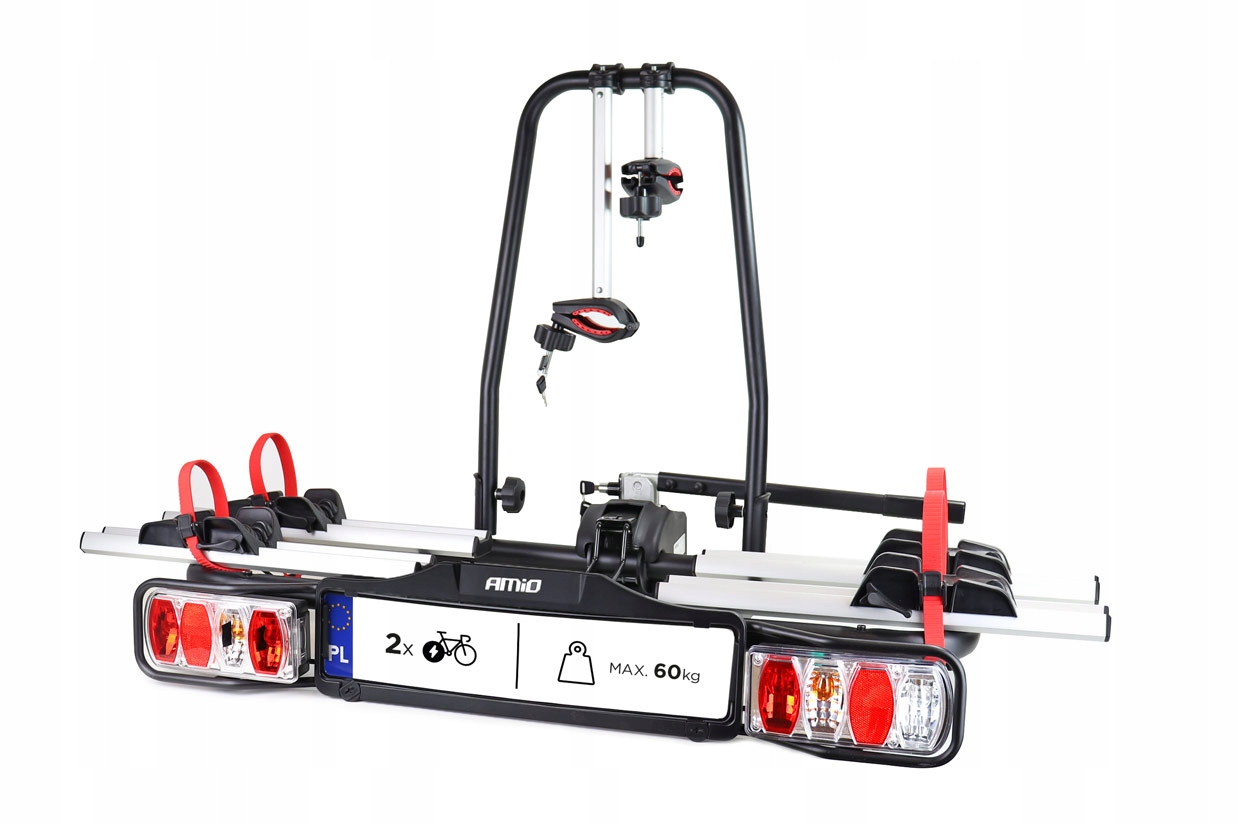 Cyklistický nosič na hák 2 E-Bike 60 kg 13 pin Amio TBC-02/2