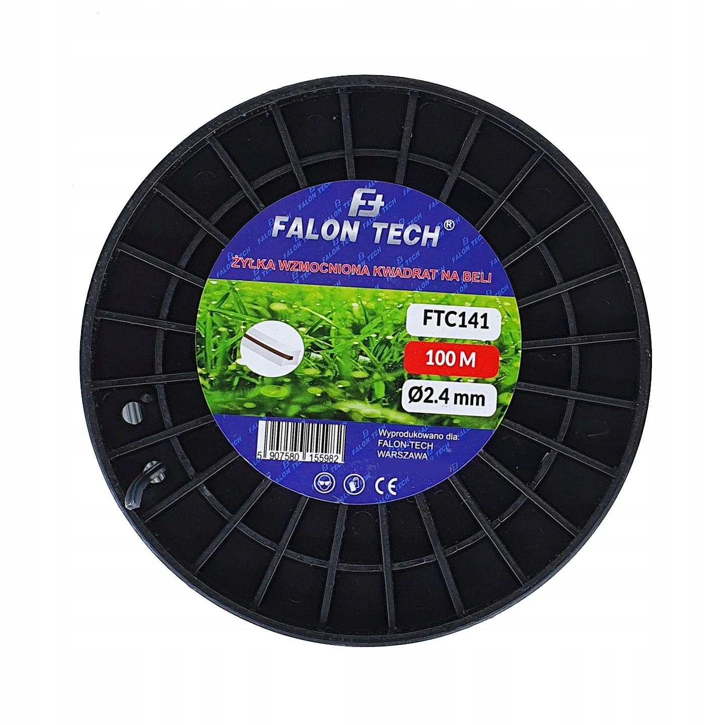 ŻYŁKA TNĄCA DO KOSY WZMACNIANA z DRUTEM 2,4x100m Marka inna