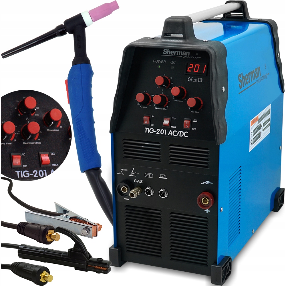 SPAWARKA 2w1 inwertorowa SHERMAN TIG 201 AC DC MMA