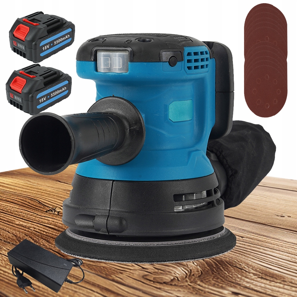 Úhlová bruska Bruska 125MM 6x Brusný papír Leštička 300W Regulace