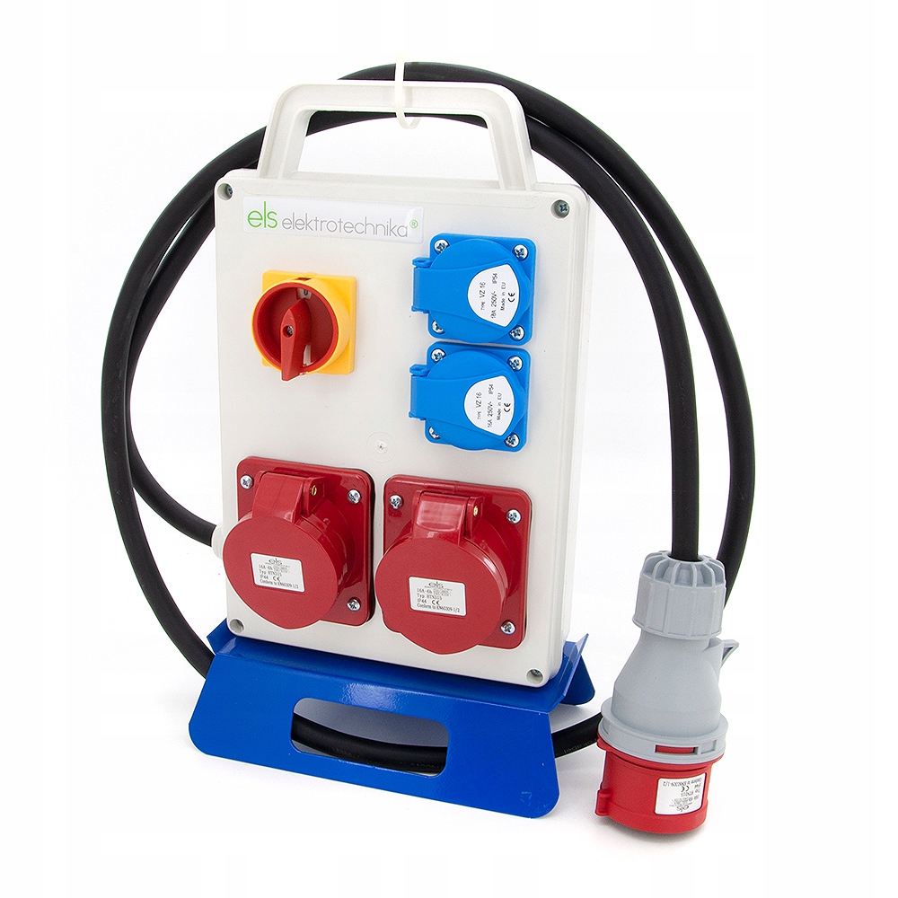 Stavební Rozvaděč Přenosná Skříň 2x16A 5P 2x230 Vypnuto 0-1 Trg IP44