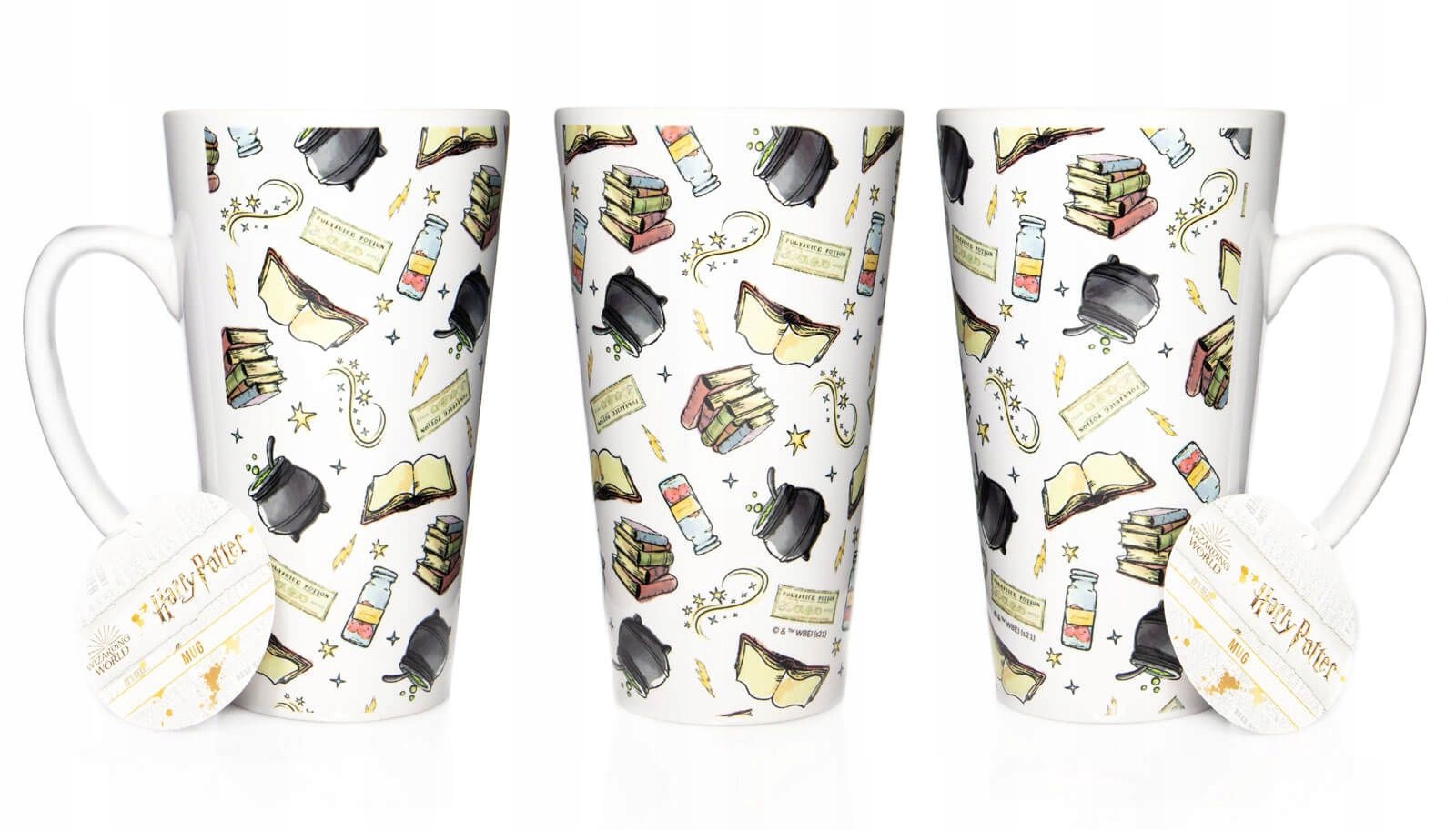 Duży kubek z nadrukiem Harry Potter 450 ml Do kawy latte dla Dziewczyny Marka inna