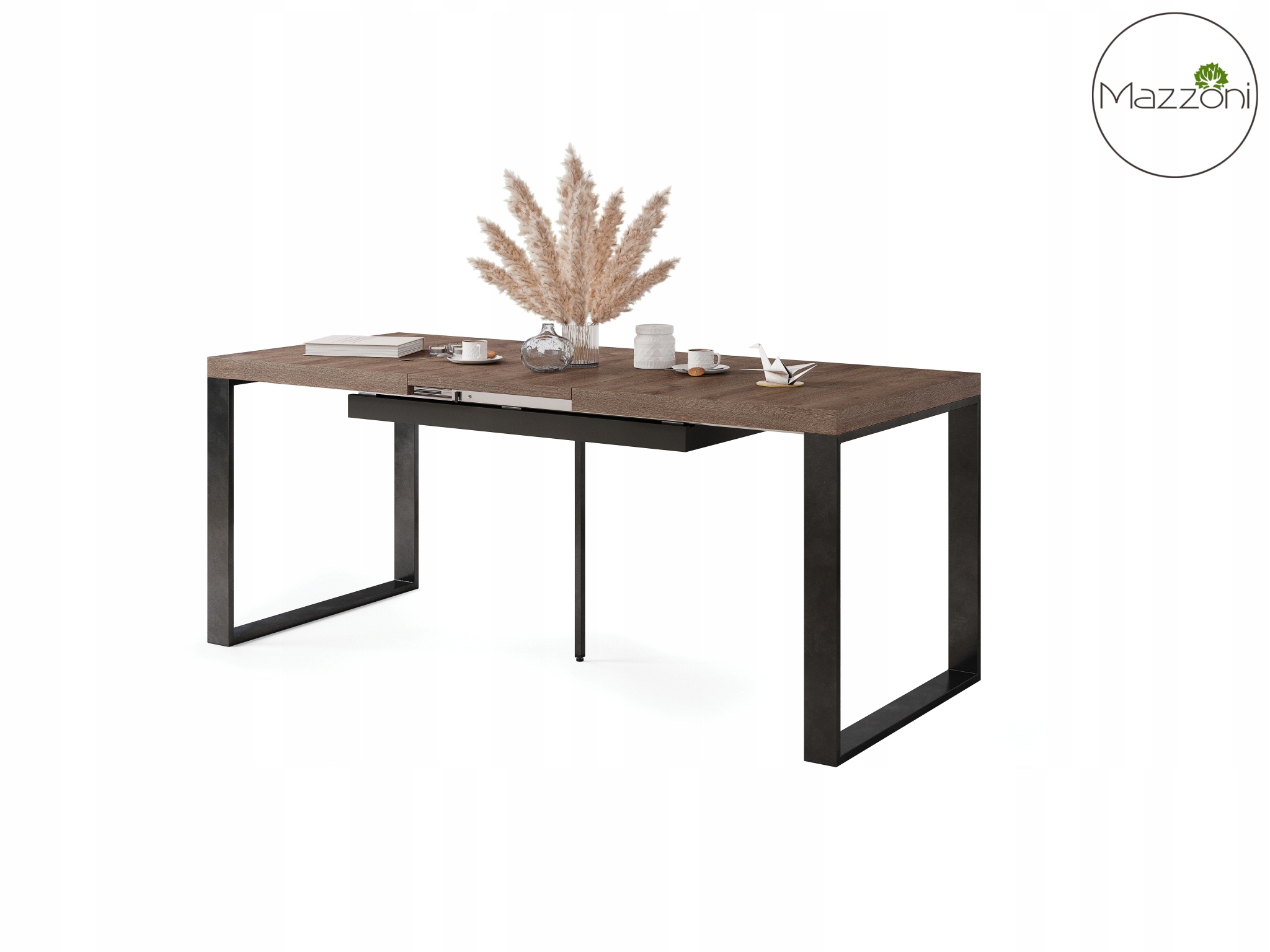 AVARI Dąb Brązowy DUŻY STÓŁ ROZKŁADANY DO 270 cm! Wysokość mebla 76 cm