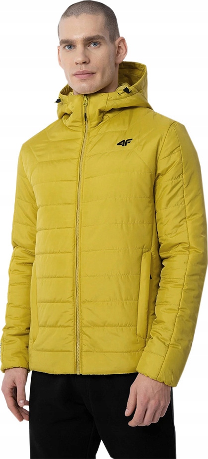 Pánská Bunda 4F Žlutá H4Z22 KUMP006 45S Velikost L