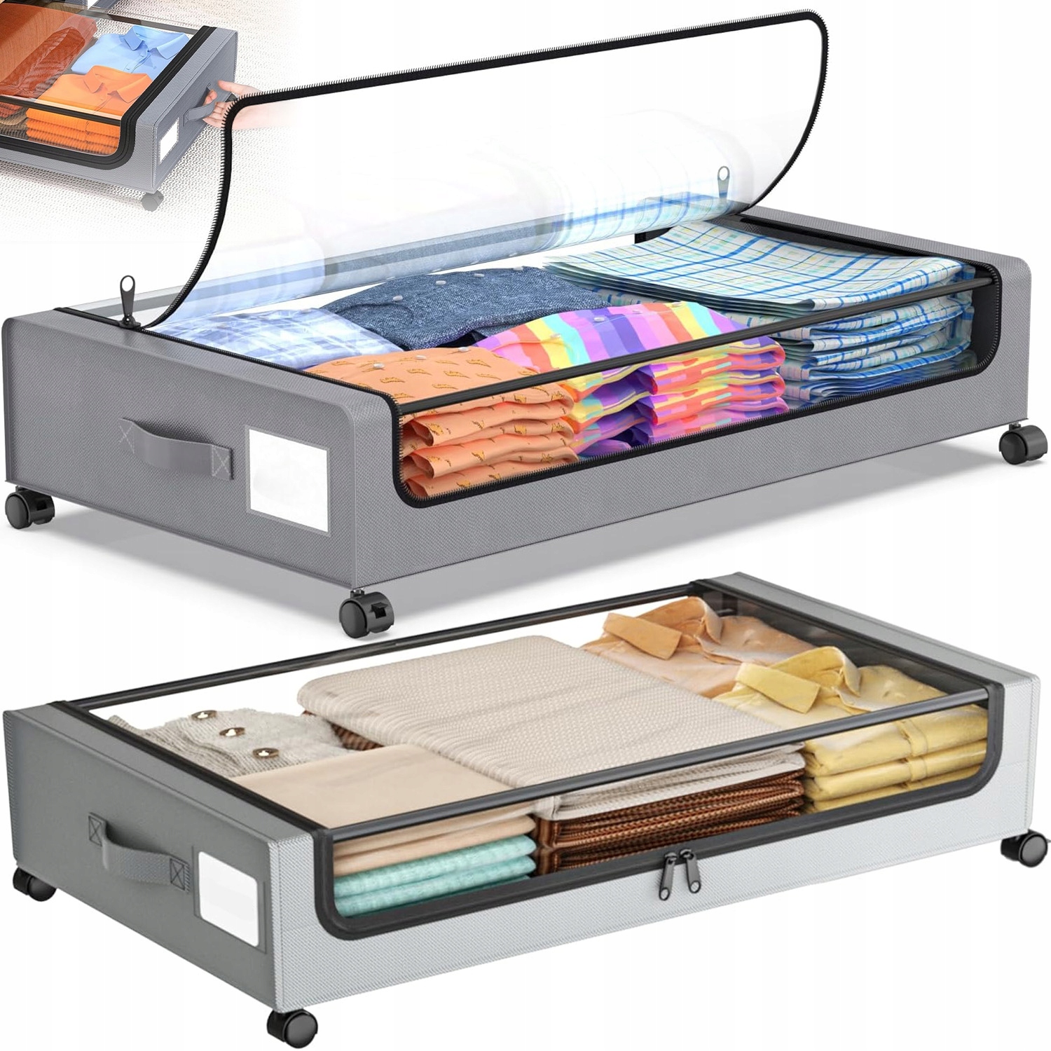 Kontejner Na Oblečení Povlečení Pouzdro Organizér Velká Kapacita Se 4 Kolečky