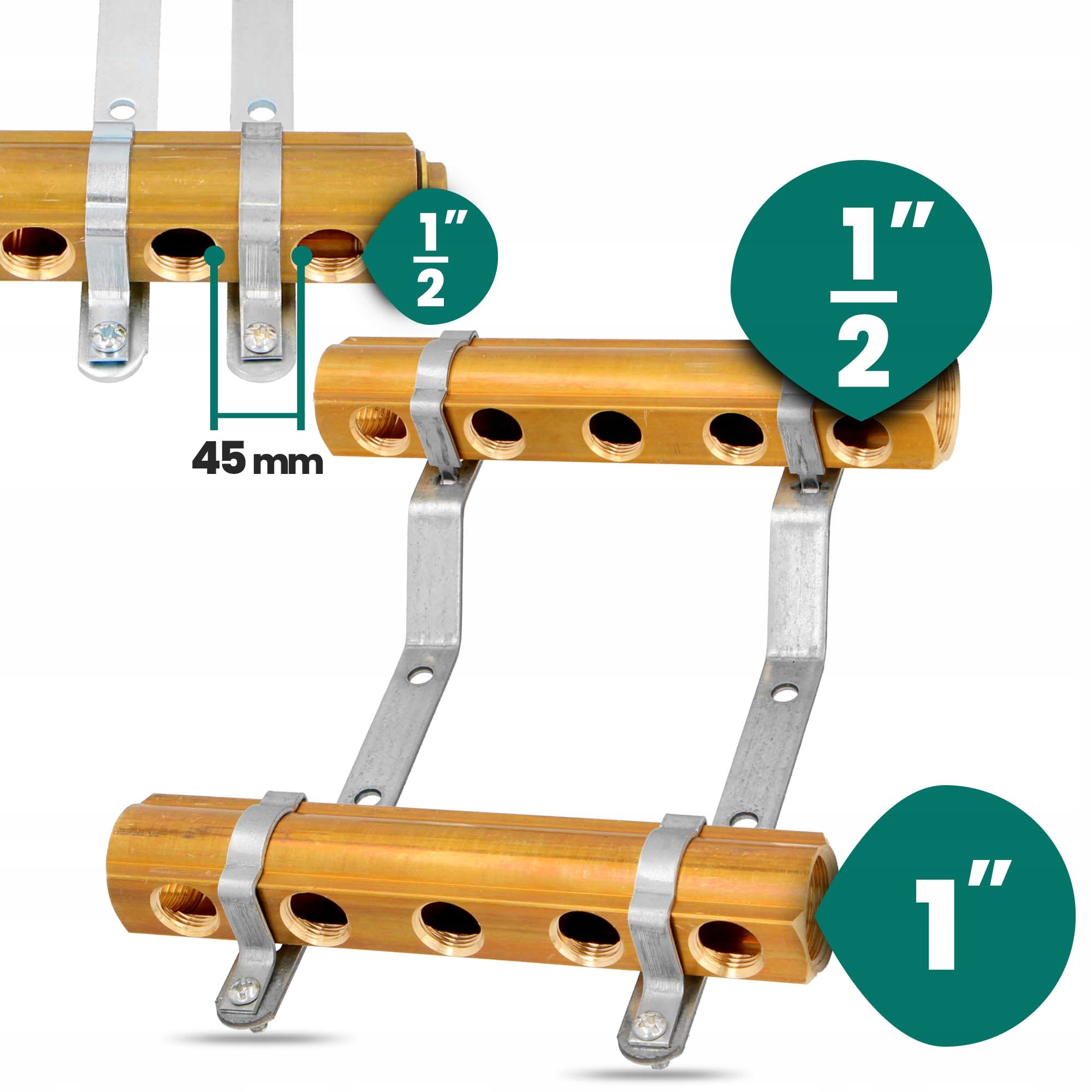 ROZDZIELACZ PODŁOGÓWKI Ogrzewania CO Podłogowego 5 OBWODÓW Sekcji KOLEKT 4F EAN (GTIN) 5904844940209