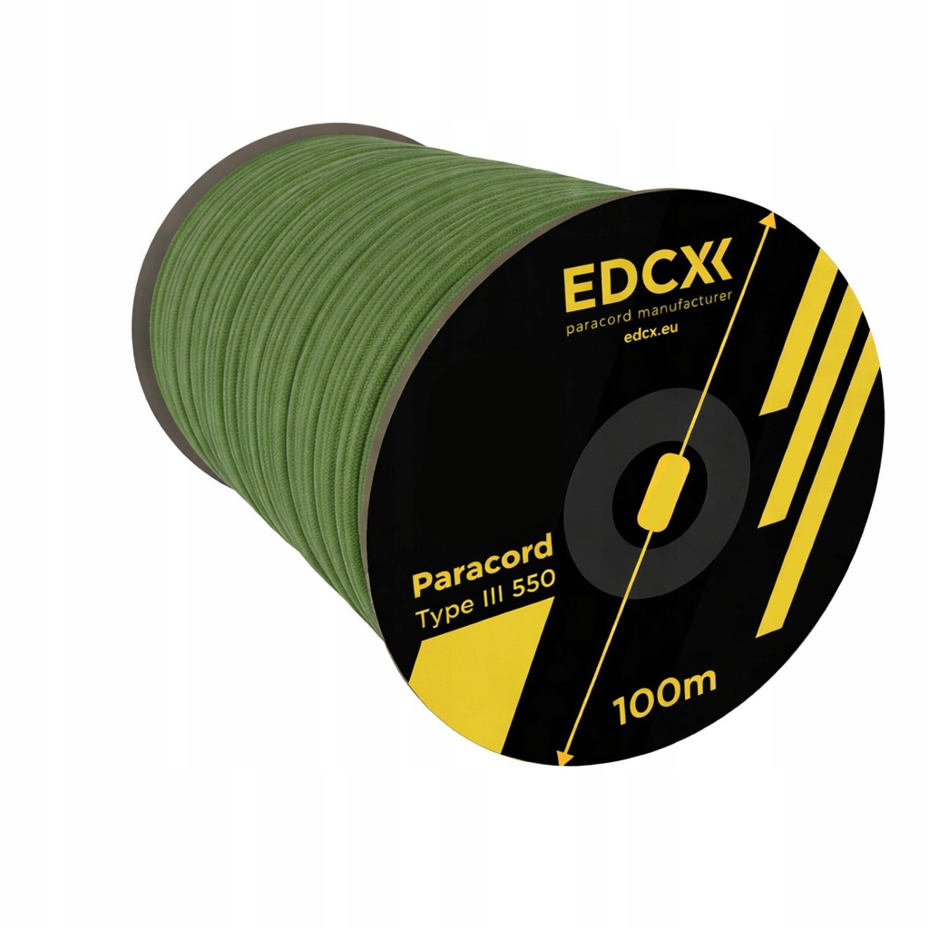 Lanko Paracord 550 Edcx 4 mm – 100 m Lano pro přežití odolné zelené