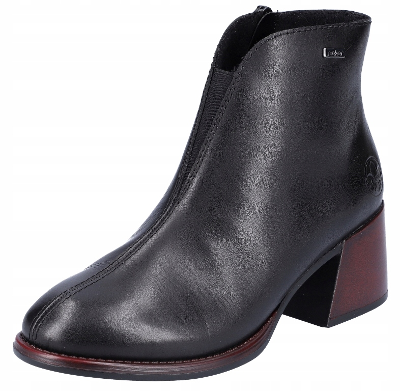 Rieker 79350-00 37 – elegantní kotníkové boty na podpatku
