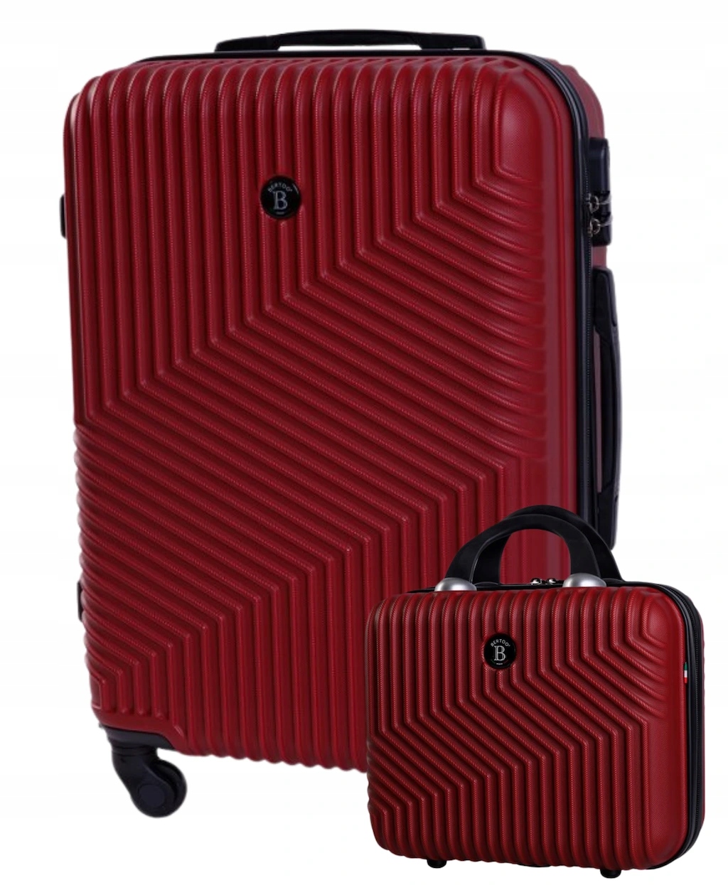 Cestovní kufr Bertoo Milano červený set 2v1 XXL