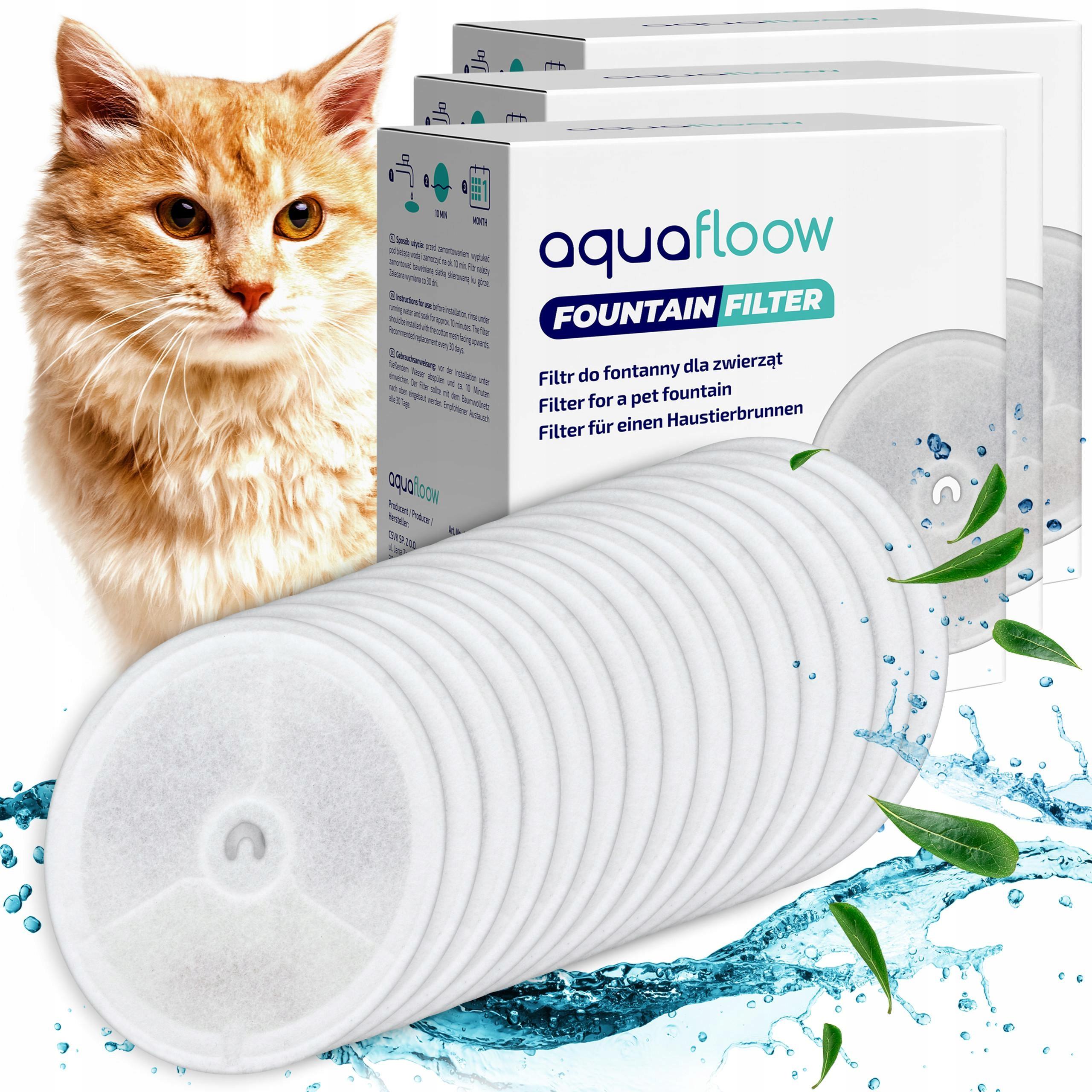 15 x Filtry AquaFloow pro fontánu Petkit Eversweet 2s 3 3 Pro Solo 2 Solo Se