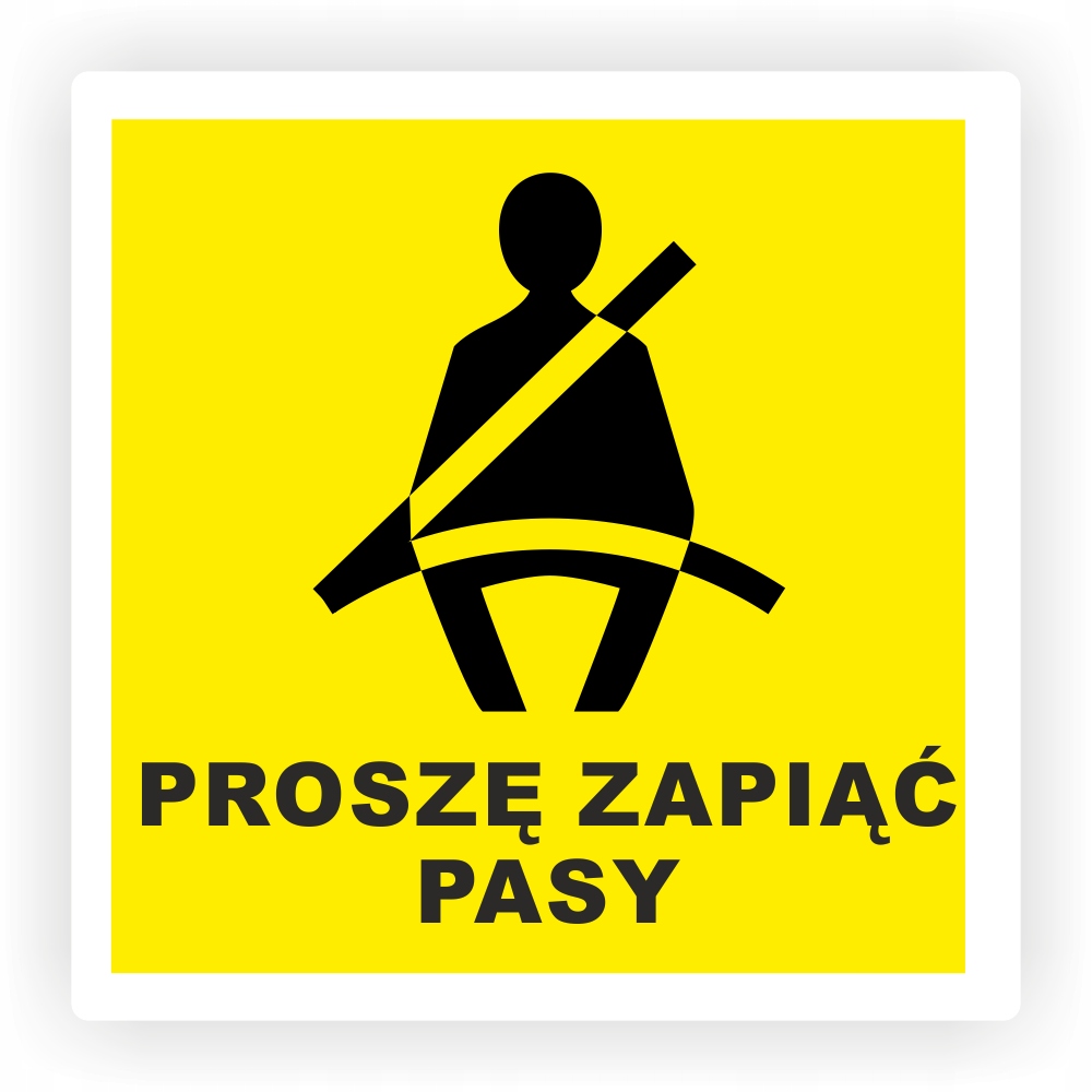 

Naklejka informacyjna Proszę Zapiąć Pasy 10 cm