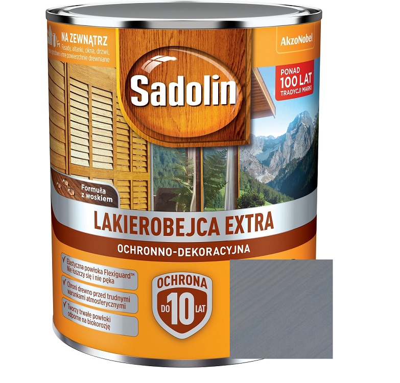 SADOLIN EXTRA LAKIEROBEJCA CIEMNY SZARY 0,75L