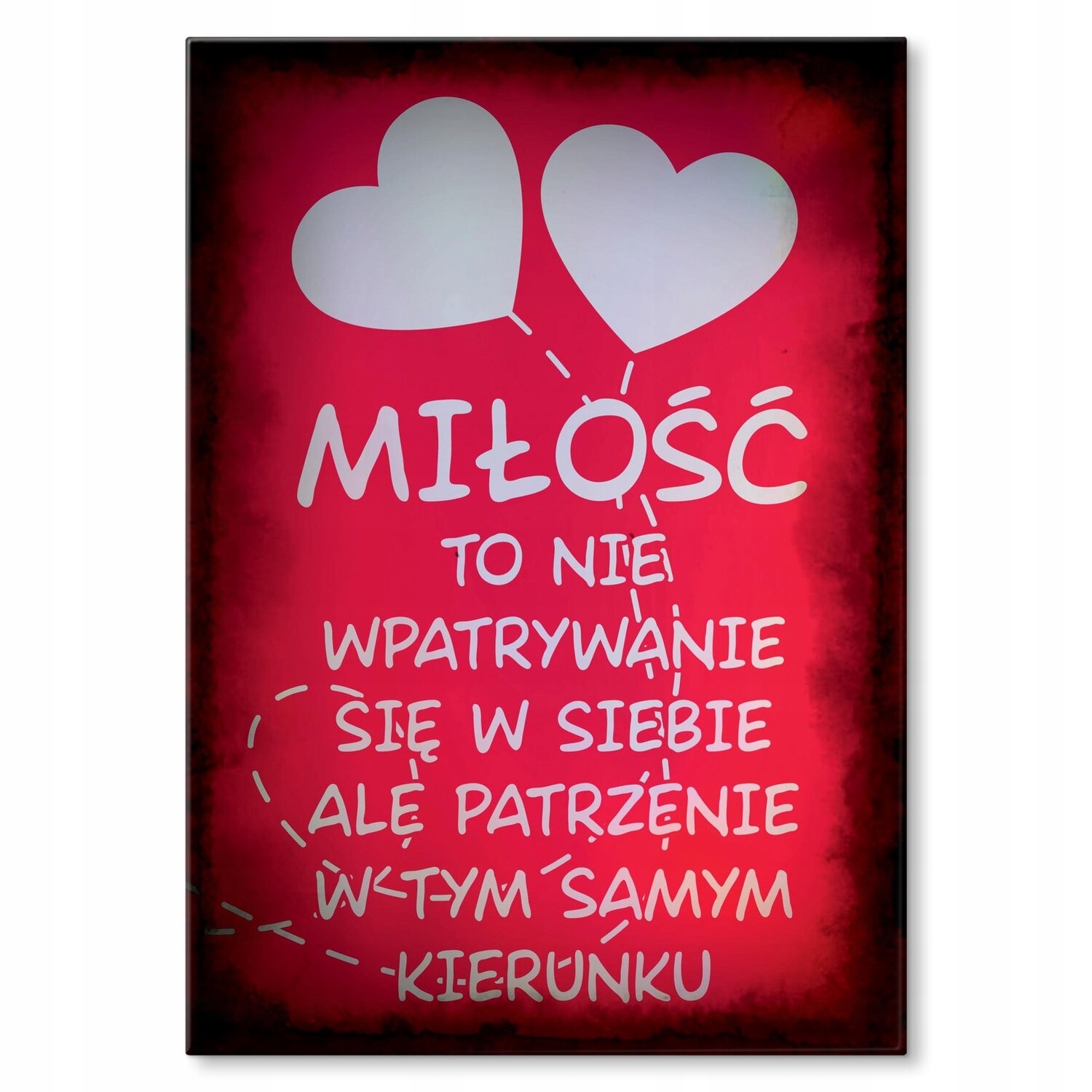 Kovový plakát Láska Dárek 42 x 59 cm