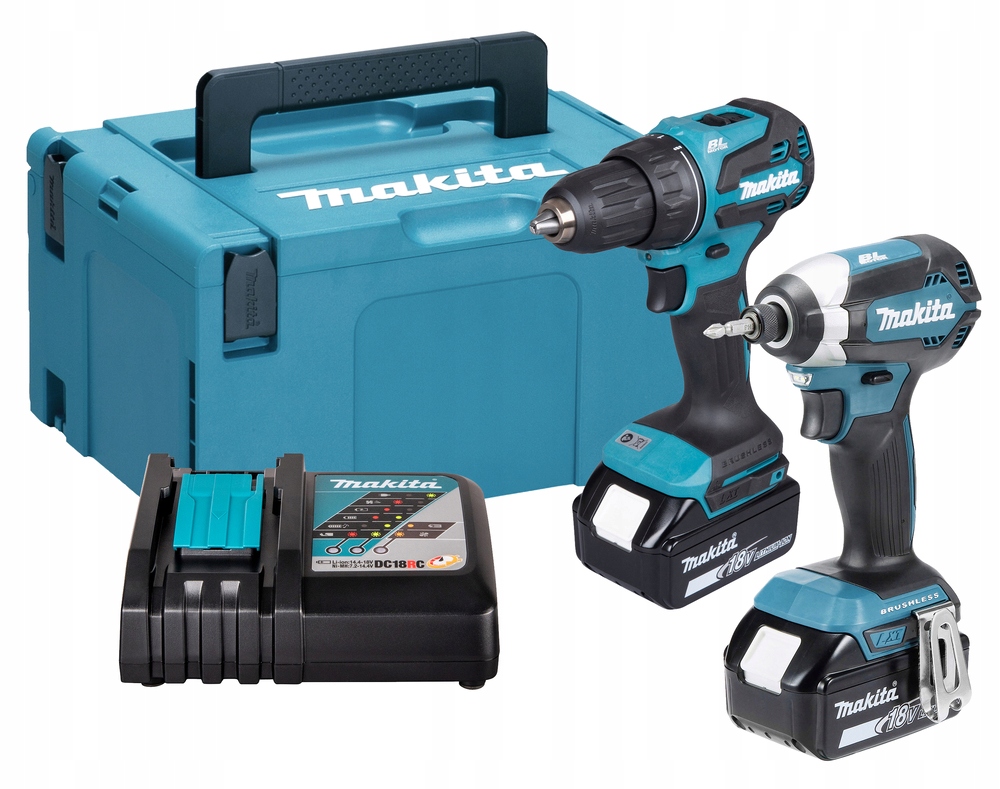 Zestaw Makita DLX2535TJ Wkrętarka DDF490 Zakrętarka DTD153 18V Lxt 2x5Ah
