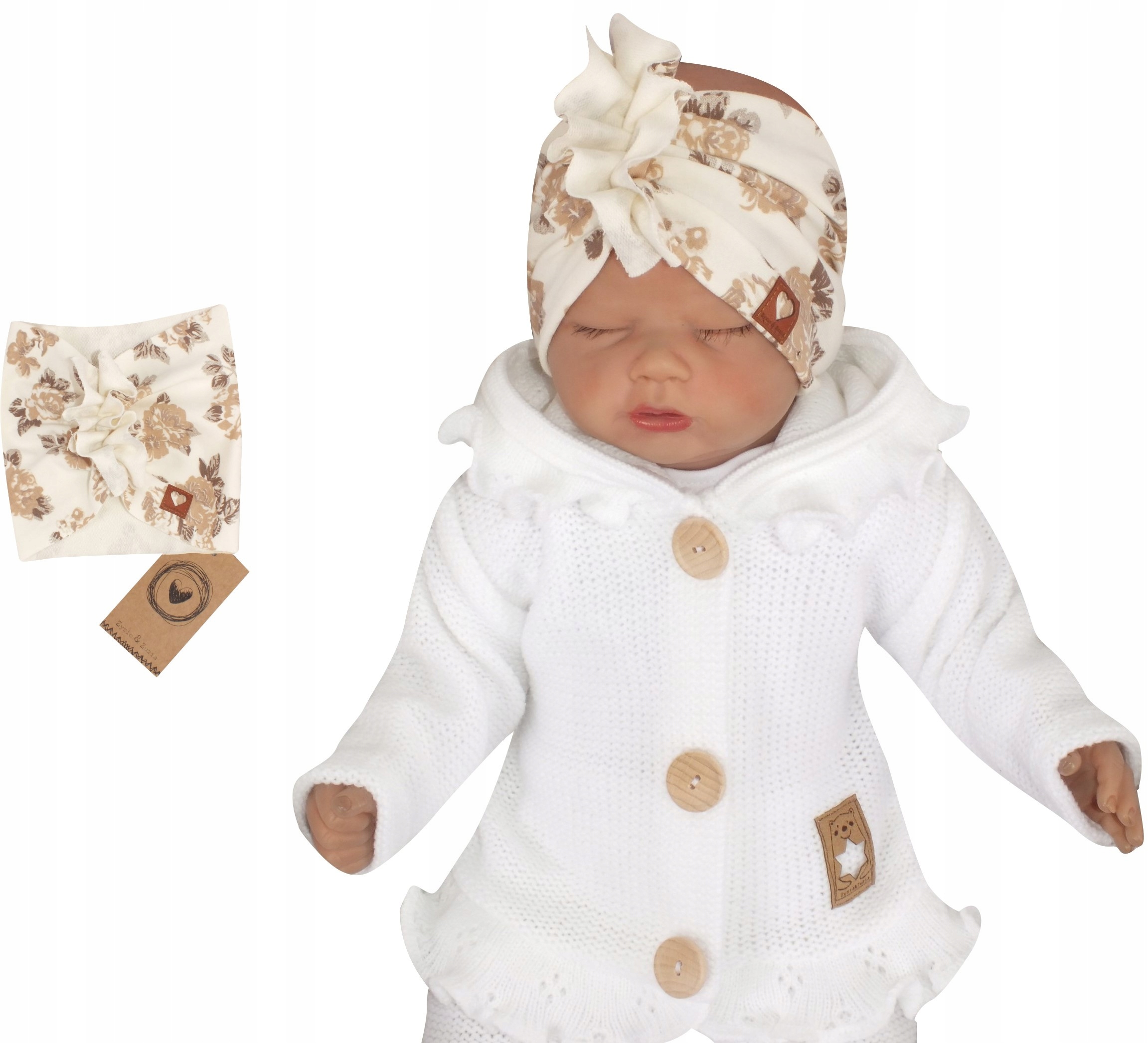 

Szeroka opaska turban rozmiar 38/42 0-6 Miesięcy