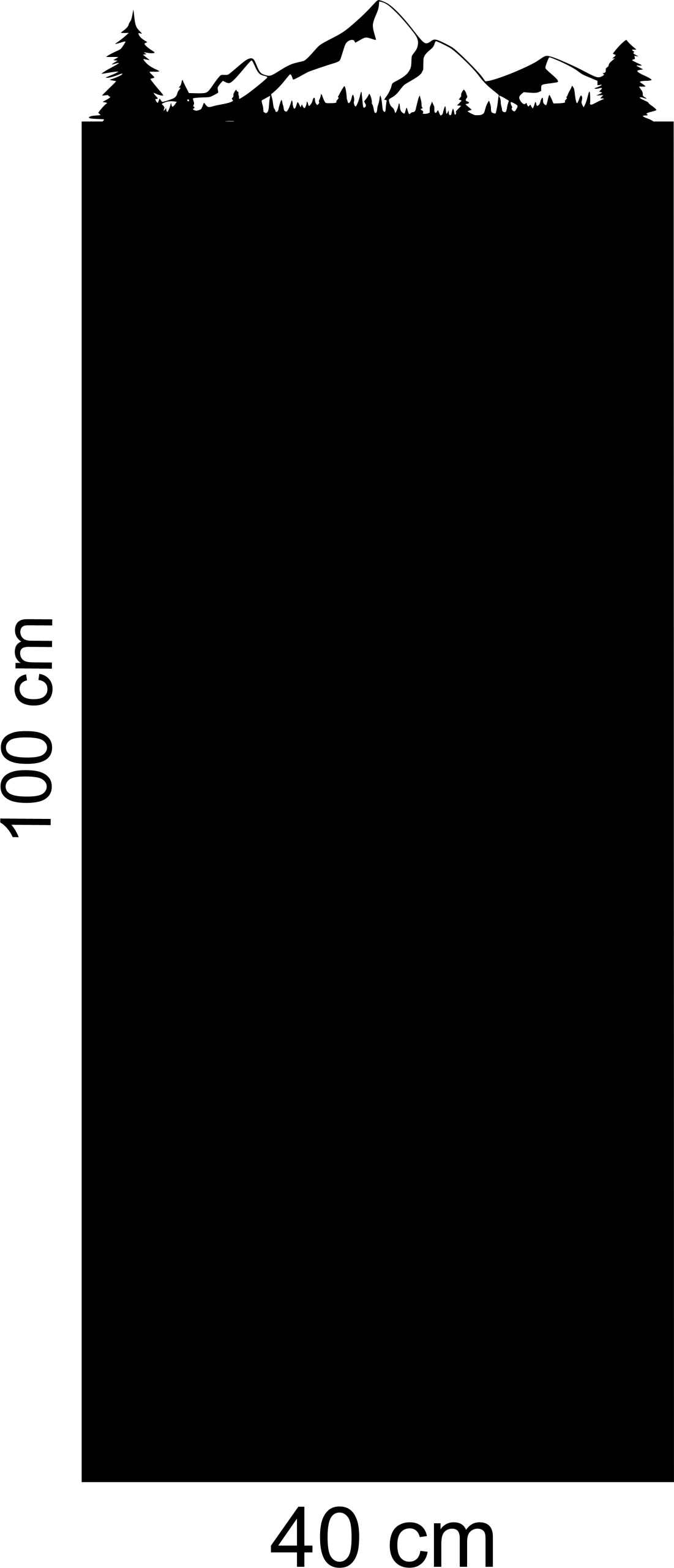 Hory Tabuľka na magnety z kovu magnetická na magnety Stromy 100x40