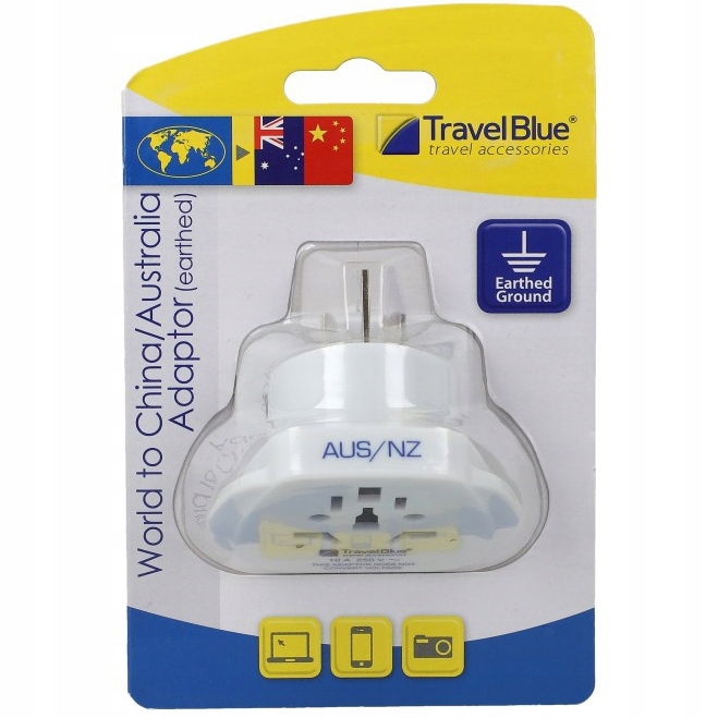 Adapter Travel Blue przejściówka do gniazdka wtyczka Świat-Chiny, Australia Kod producenta 5018404009050